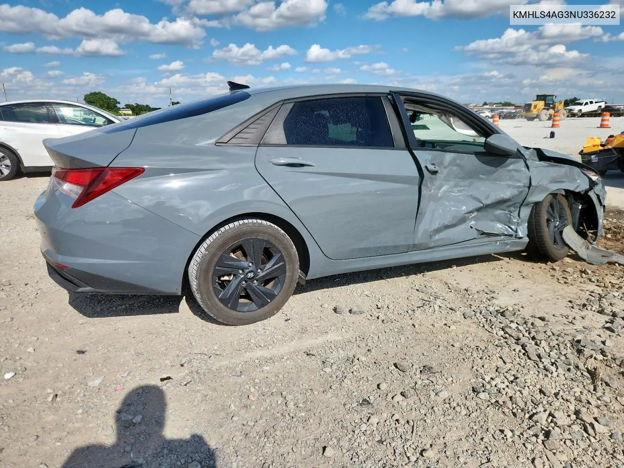 2022 Hyundai Elantra Sel VIN: KMHLS4AG3NU336232 Lot: 62353305