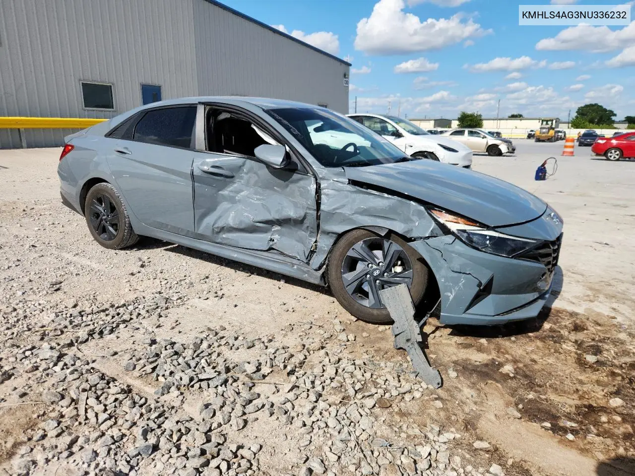 2022 Hyundai Elantra Sel VIN: KMHLS4AG3NU336232 Lot: 62353305