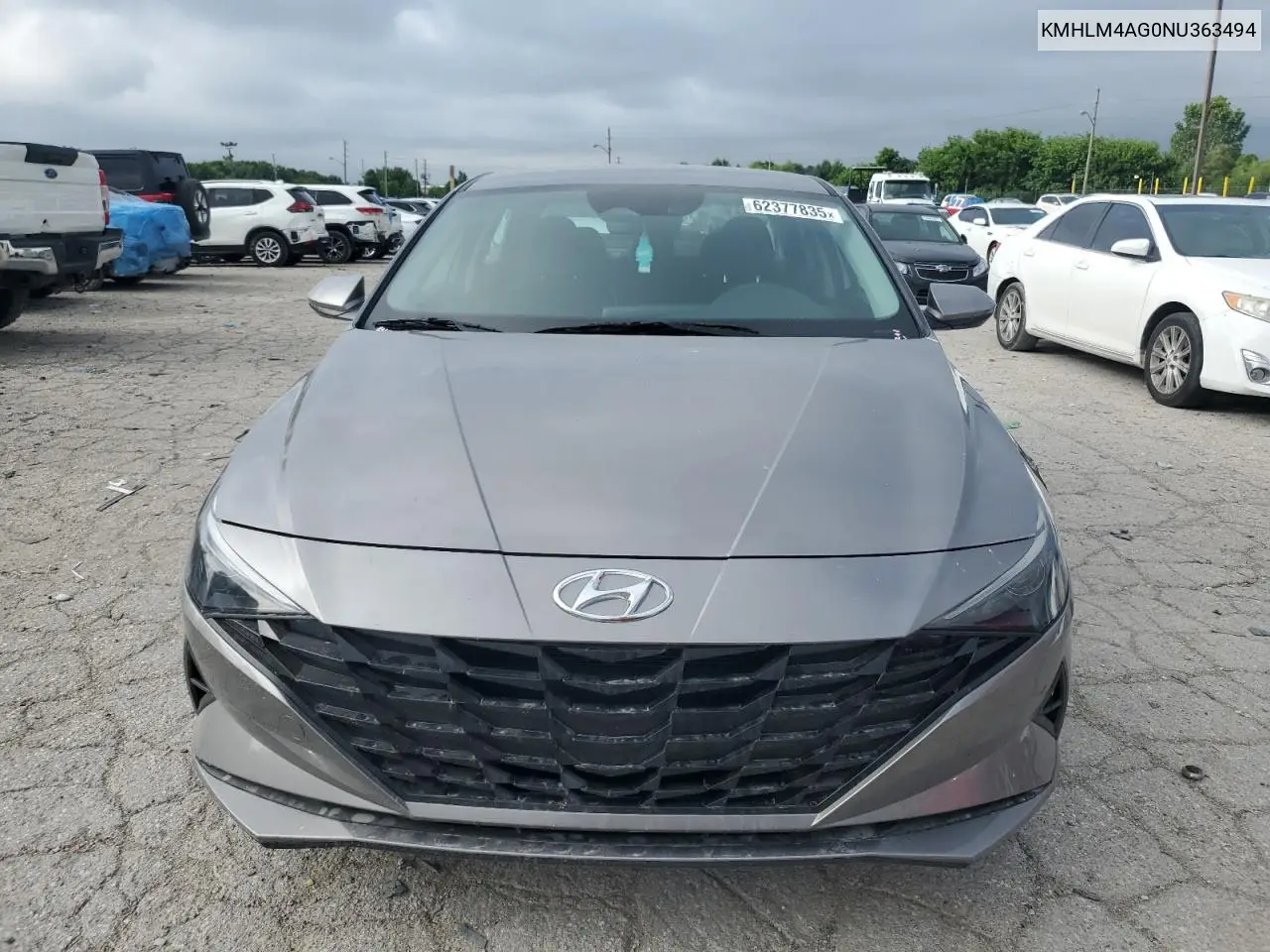 2022 Hyundai Elantra Sel VIN: KMHLM4AG0NU363494 Lot: 62377835