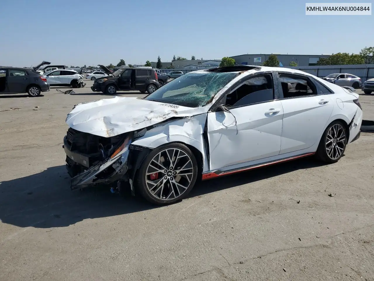 2022 Hyundai Elantra N VIN: KMHLW4AK6NU004844 Lot: 62419495