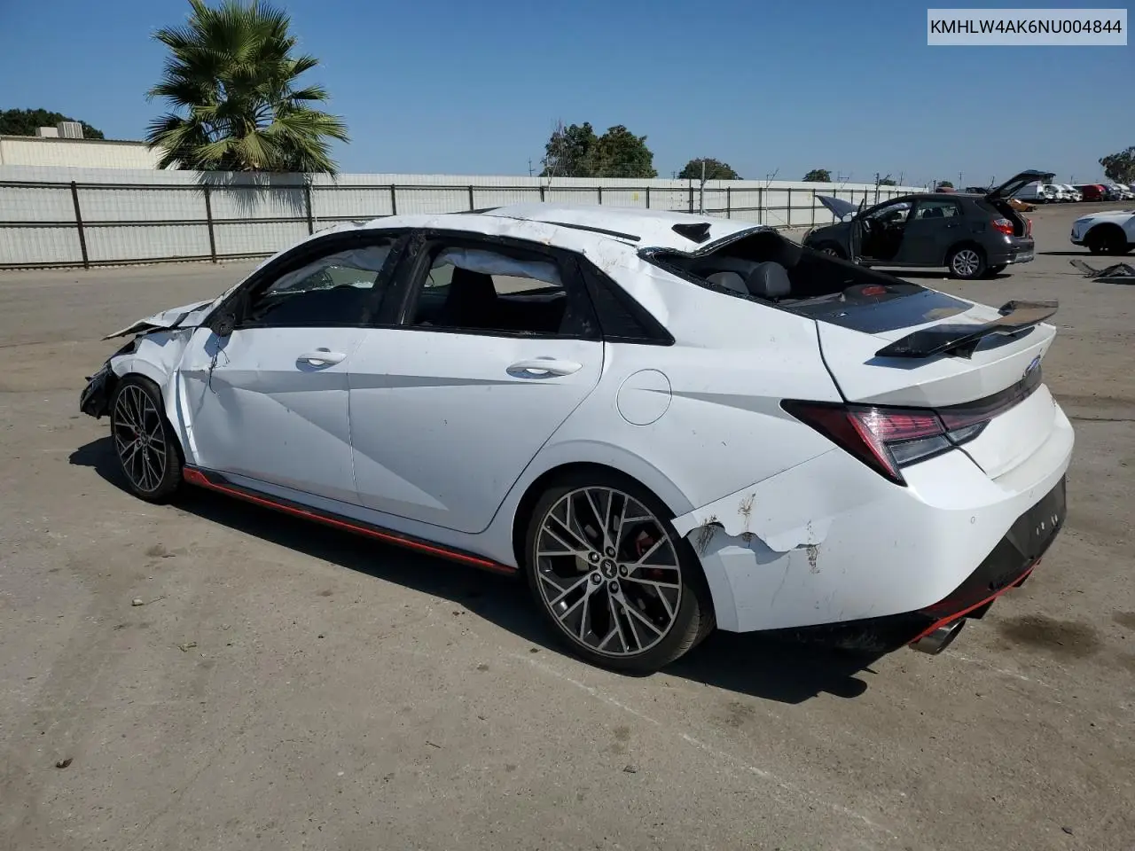 2022 Hyundai Elantra N VIN: KMHLW4AK6NU004844 Lot: 62419495