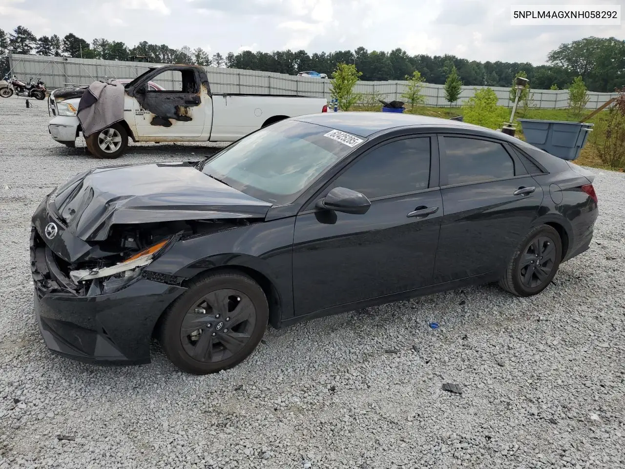 2022 Hyundai Elantra Sel VIN: 5NPLM4AGXNH058292 Lot: 62425285