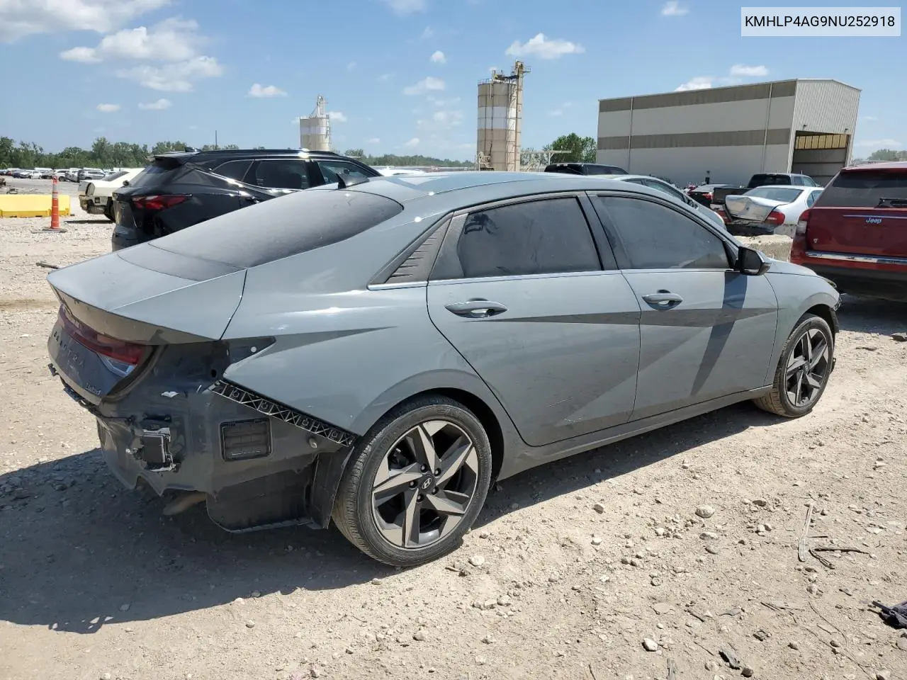 2022 Hyundai Elantra Limited VIN: KMHLP4AG9NU252918 Lot: 62480475