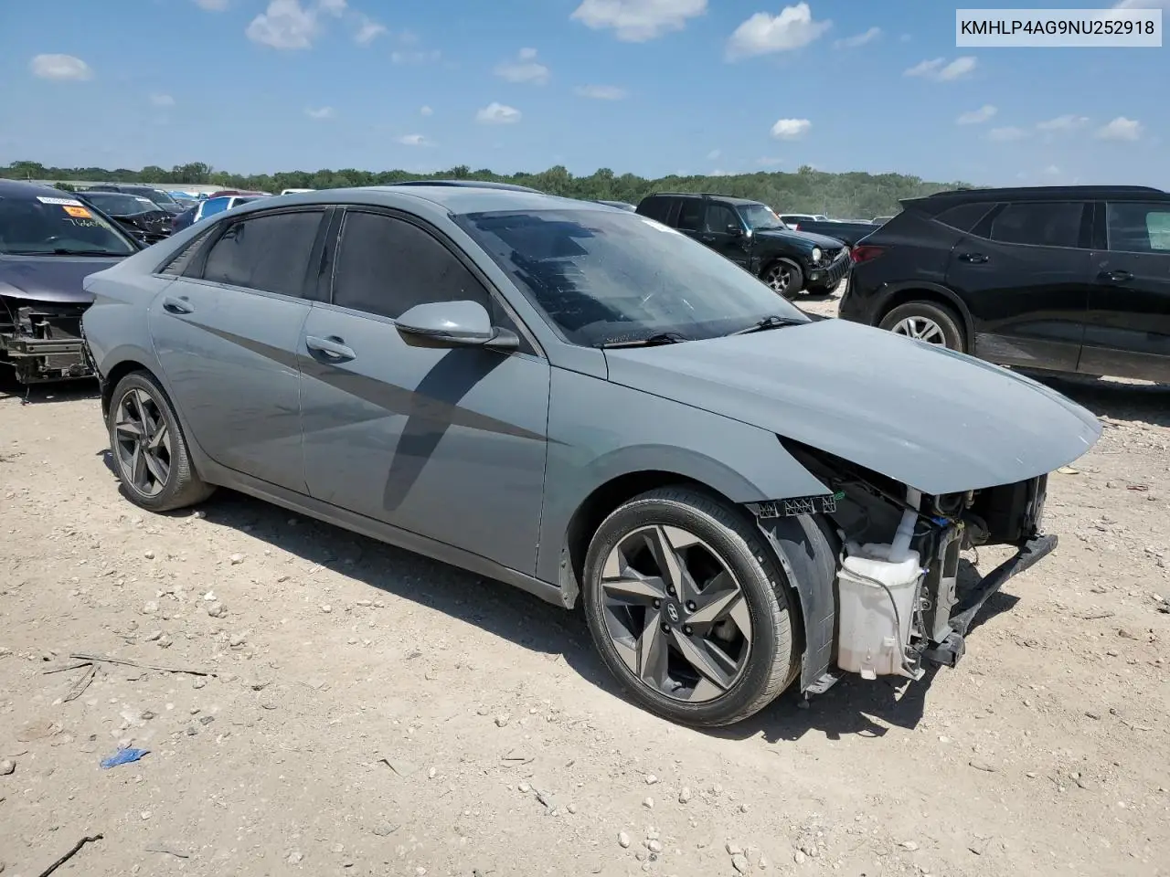 2022 Hyundai Elantra Limited VIN: KMHLP4AG9NU252918 Lot: 62480475