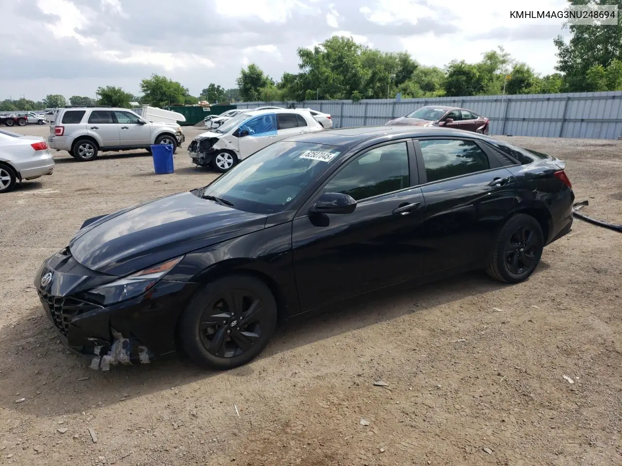 2022 Hyundai Elantra Sel VIN: KMHLM4AG3NU248694 Lot: 62507045