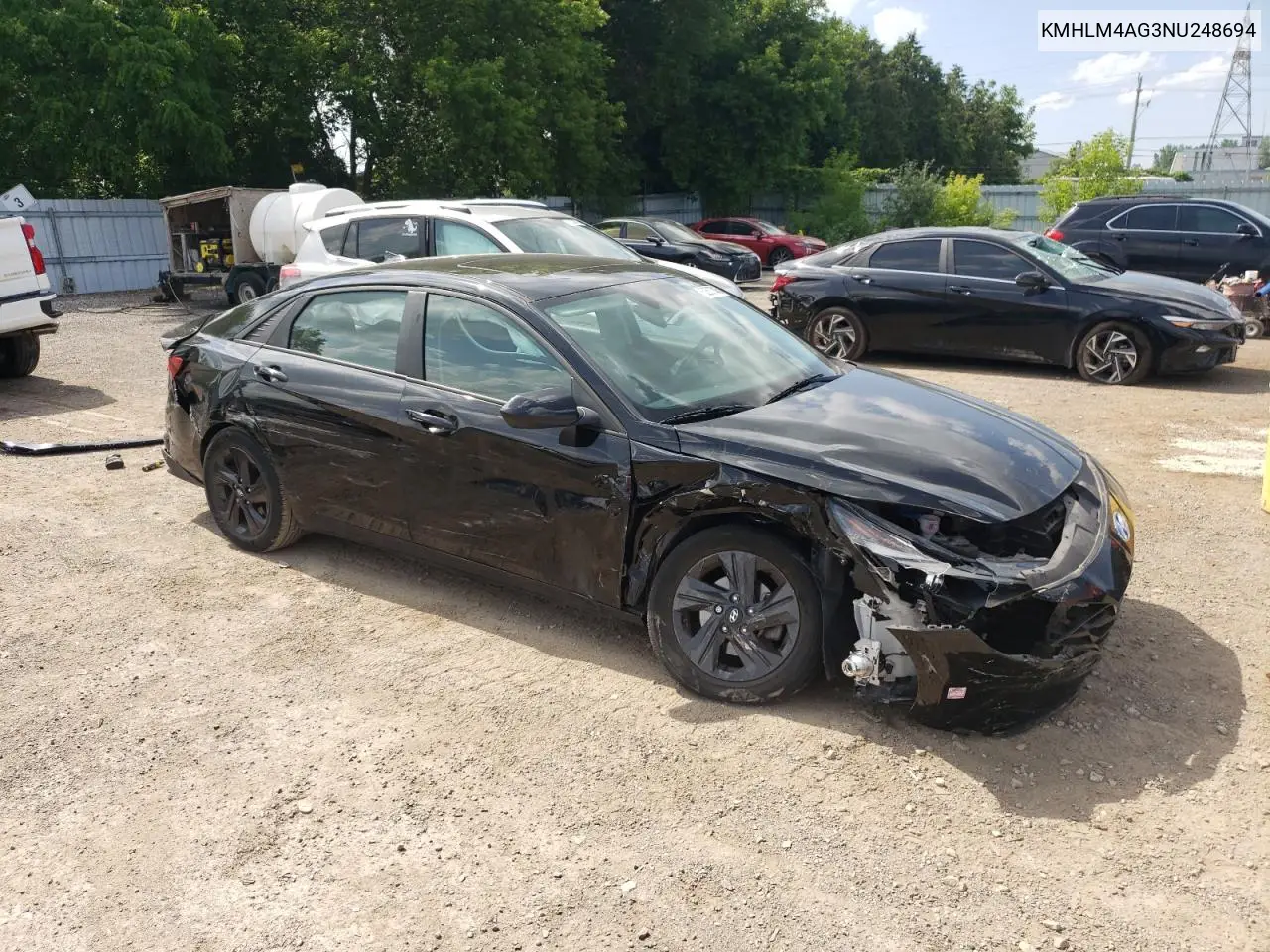 2022 Hyundai Elantra Sel VIN: KMHLM4AG3NU248694 Lot: 62507045