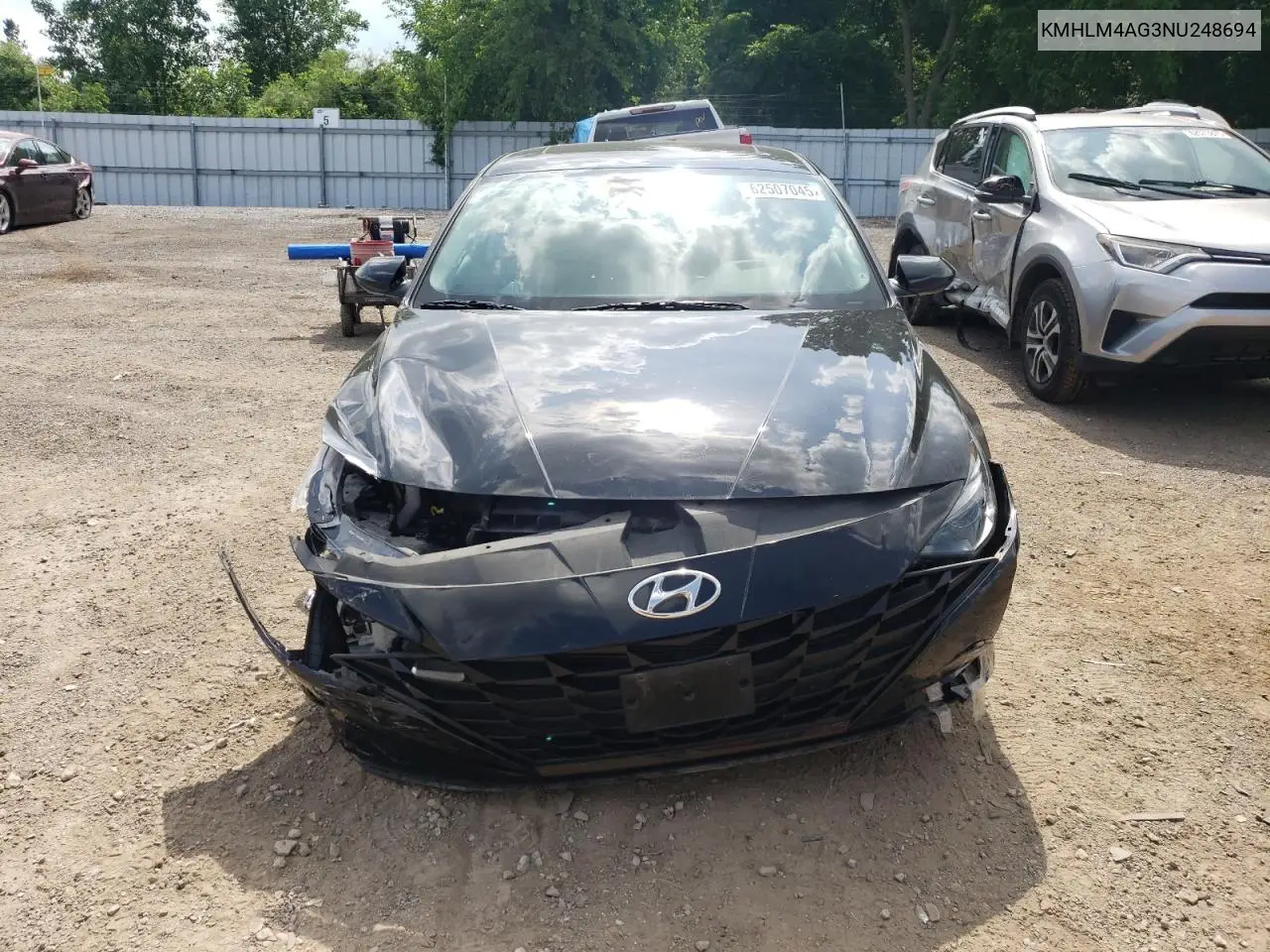 2022 Hyundai Elantra Sel VIN: KMHLM4AG3NU248694 Lot: 62507045
