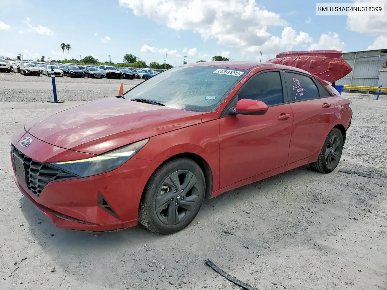 2022 Hyundai Elantra Sel VIN: KMHLS4AG4NU318399 Lot: 62510095