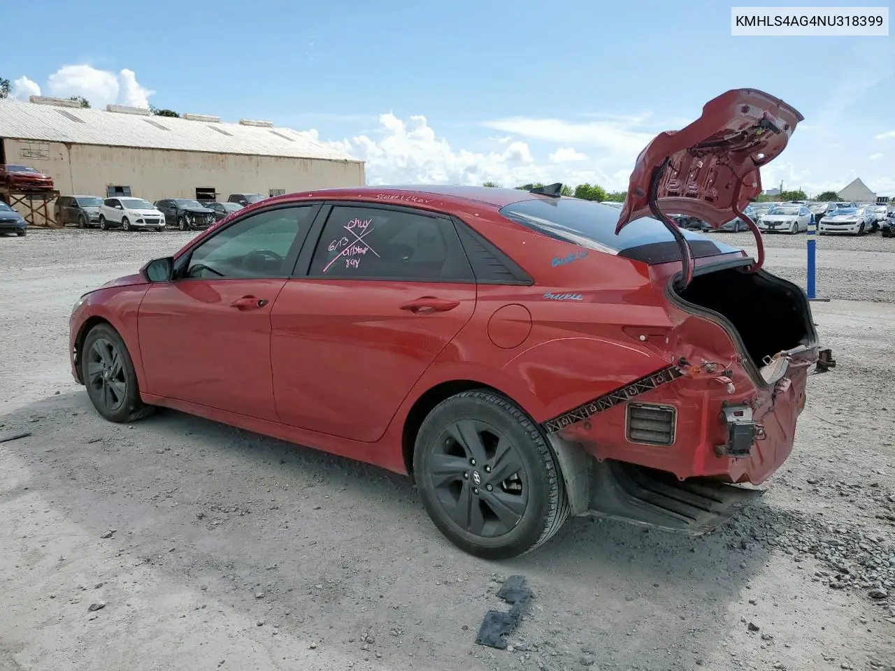 2022 Hyundai Elantra Sel VIN: KMHLS4AG4NU318399 Lot: 62510095