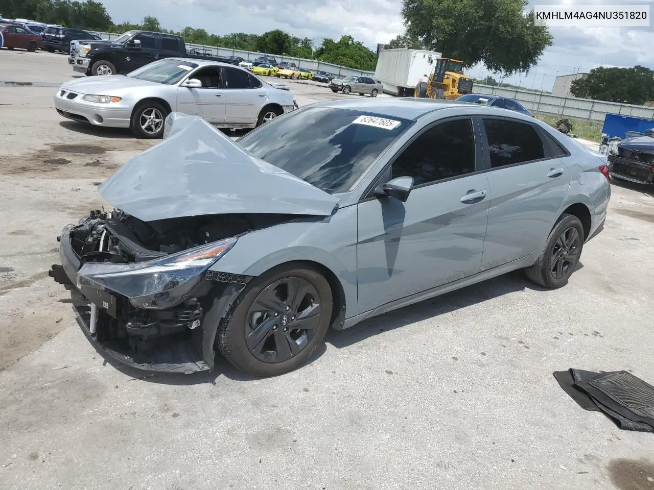 2022 Hyundai Elantra Sel VIN: KMHLM4AG4NU351820 Lot: 62647605