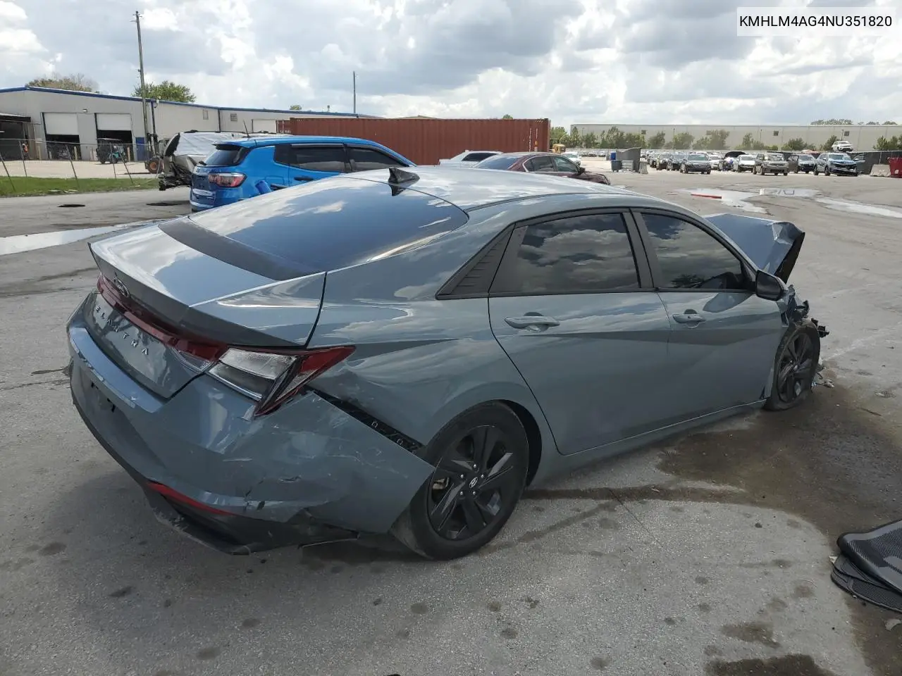 2022 Hyundai Elantra Sel VIN: KMHLM4AG4NU351820 Lot: 62647605