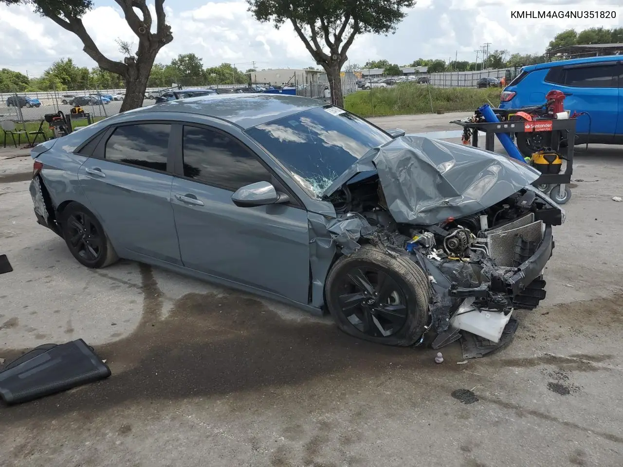 2022 Hyundai Elantra Sel VIN: KMHLM4AG4NU351820 Lot: 62647605