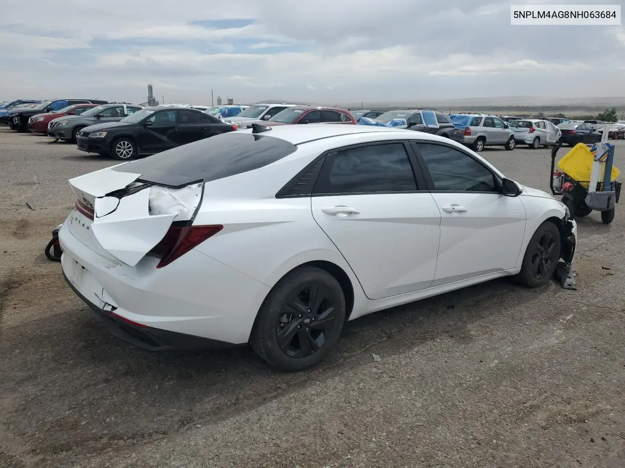 2022 Hyundai Elantra Sel VIN: 5NPLM4AG8NH063684 Lot: 62782815