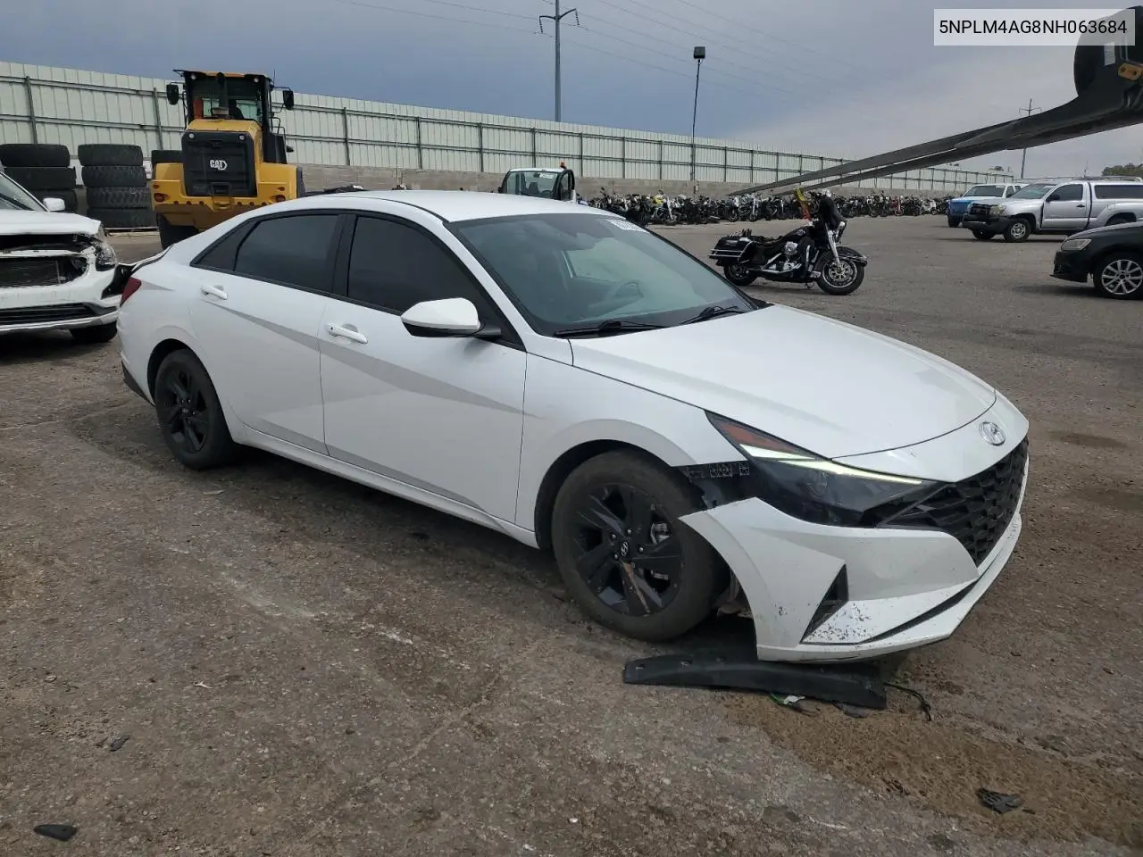 2022 Hyundai Elantra Sel VIN: 5NPLM4AG8NH063684 Lot: 62782815