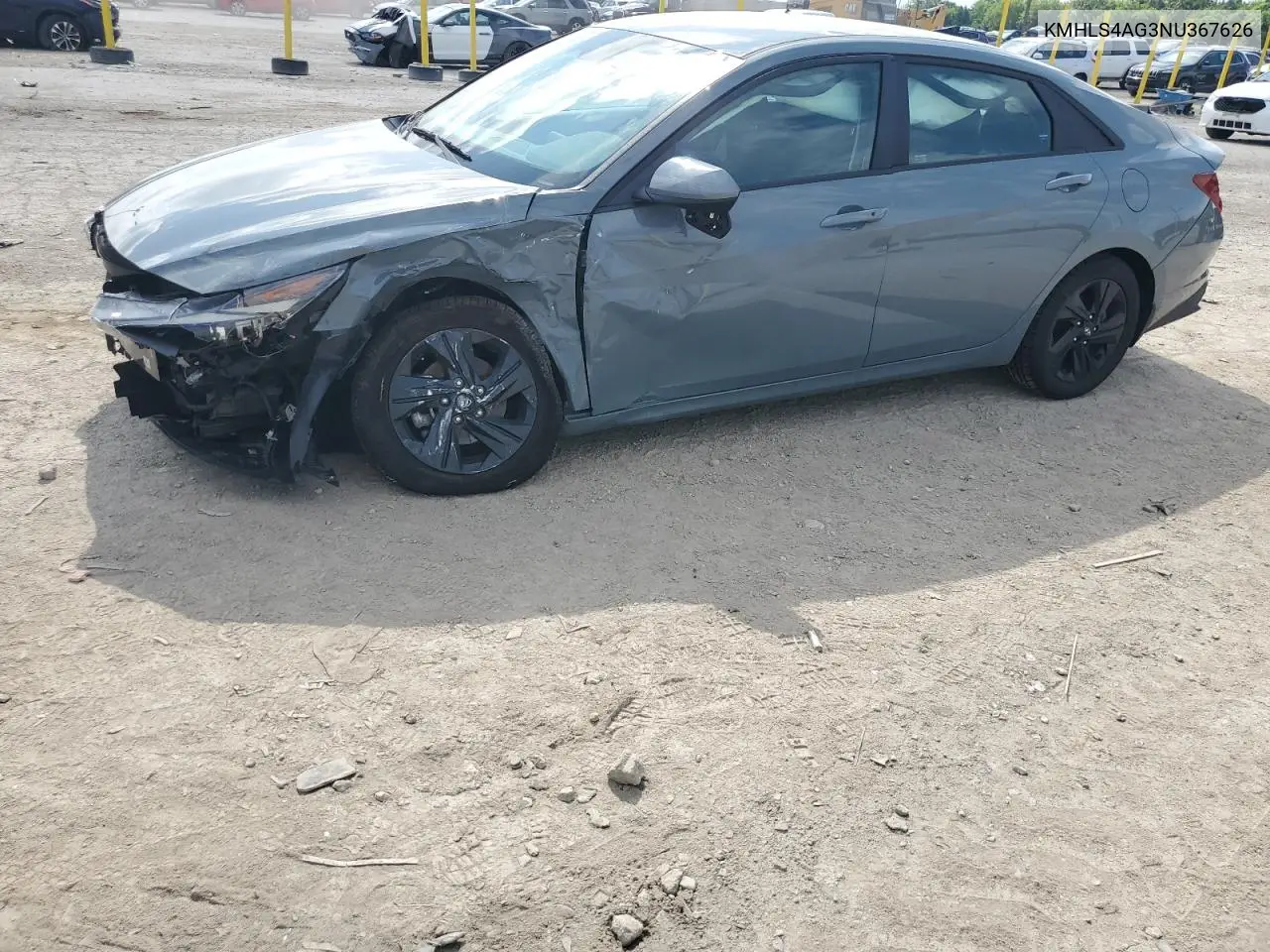 2022 Hyundai Elantra Sel VIN: KMHLS4AG3NU367626 Lot: 62859895