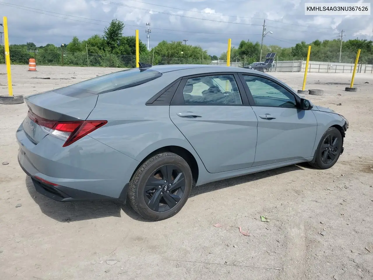 2022 Hyundai Elantra Sel VIN: KMHLS4AG3NU367626 Lot: 62859895