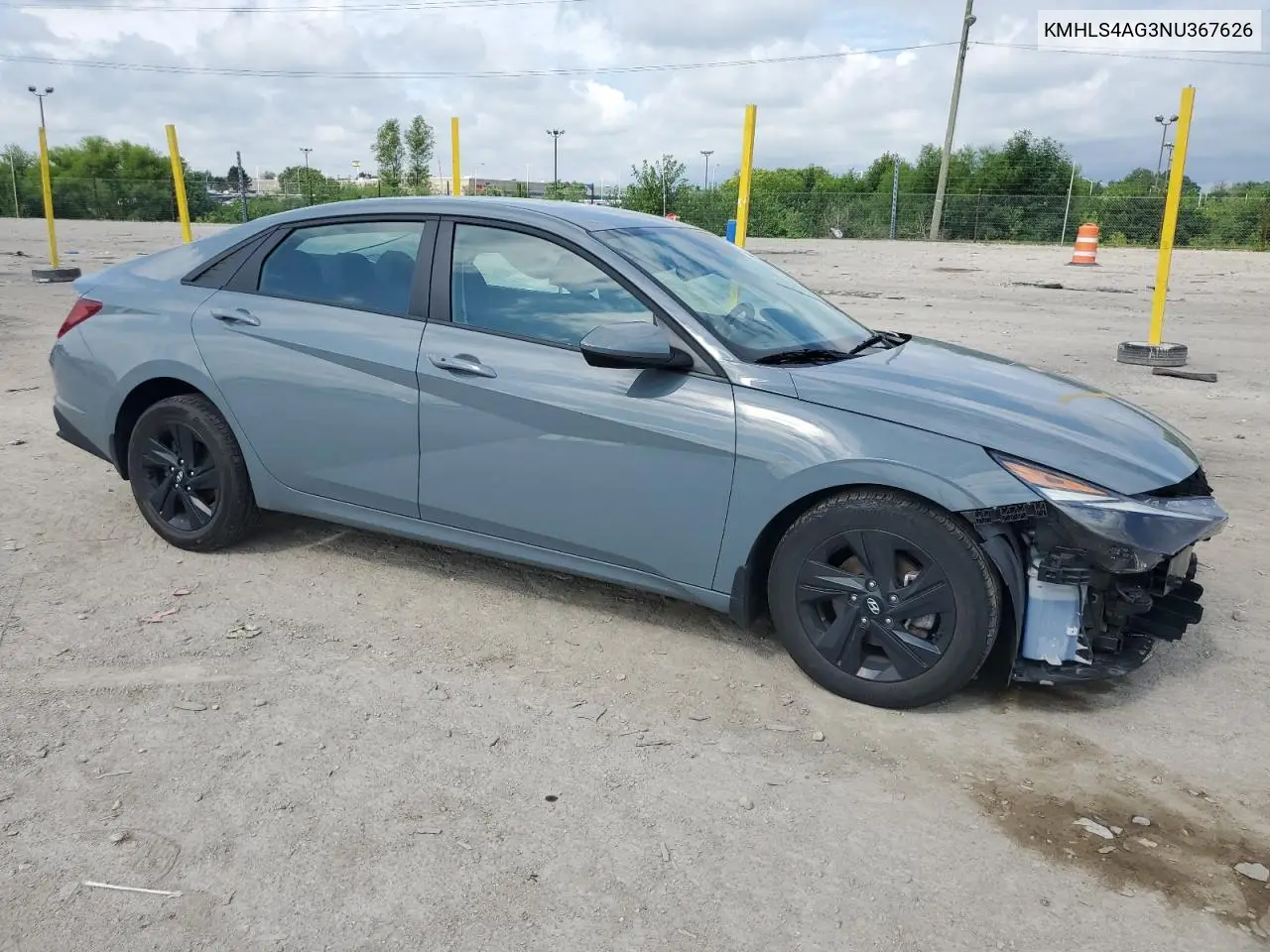 2022 Hyundai Elantra Sel VIN: KMHLS4AG3NU367626 Lot: 62859895