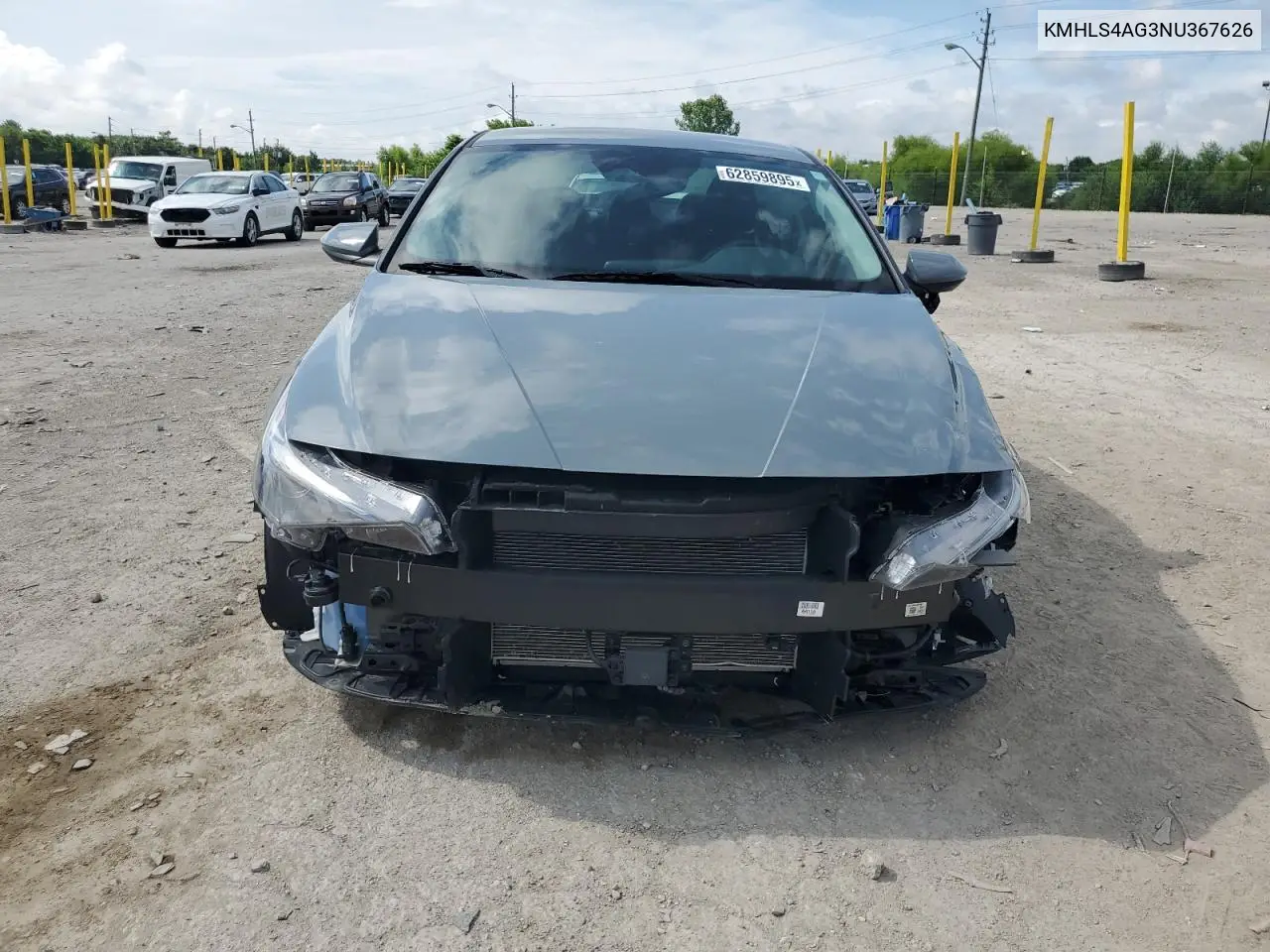 2022 Hyundai Elantra Sel VIN: KMHLS4AG3NU367626 Lot: 62859895