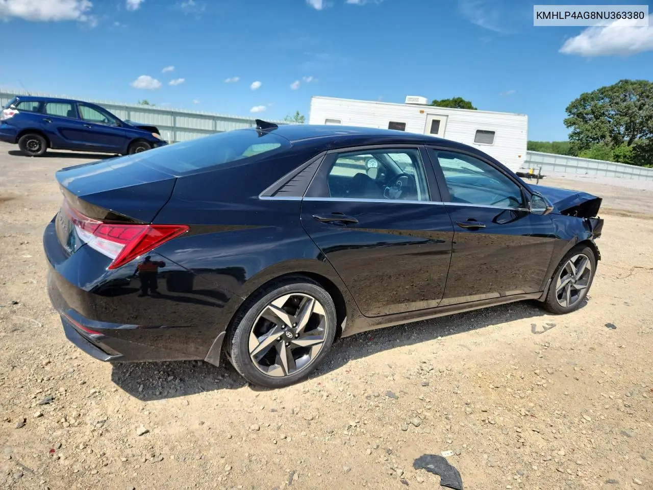 2022 Hyundai Elantra Limited VIN: KMHLP4AG8NU363380 Lot: 63052065