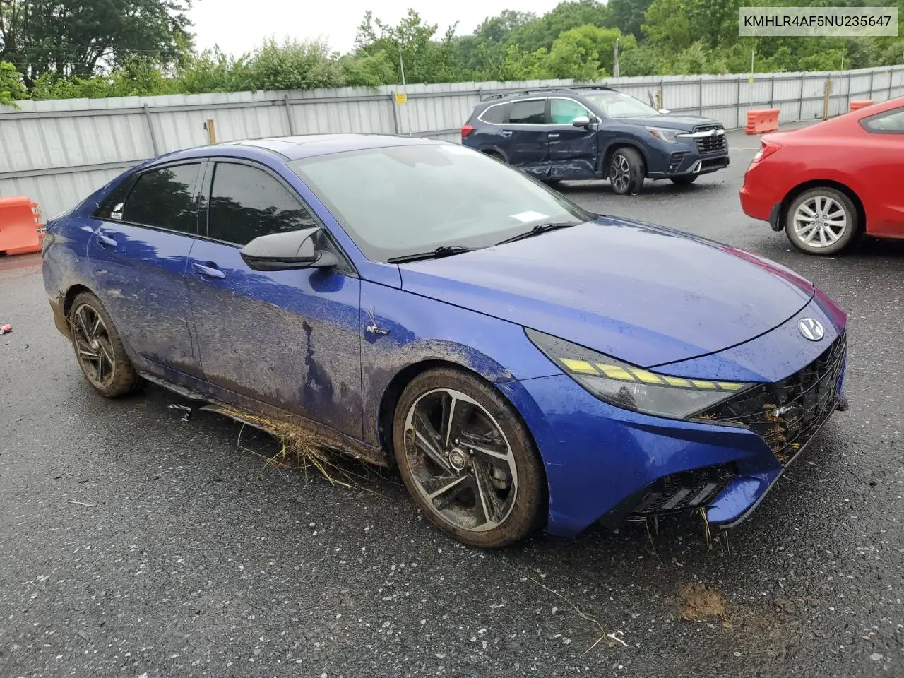 2022 Hyundai Elantra N Line VIN: KMHLR4AF5NU235647 Lot: 63064215