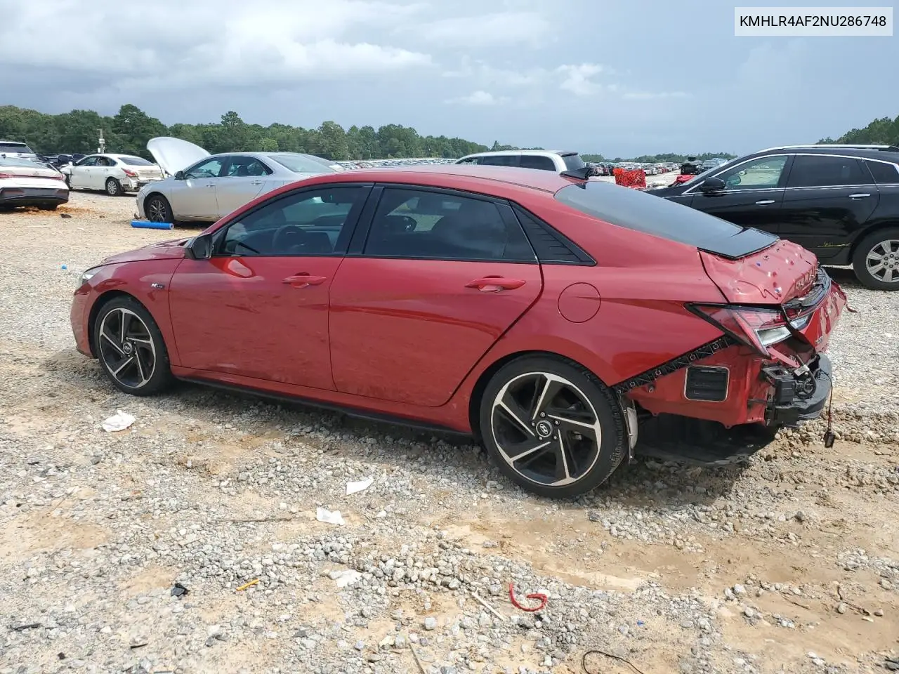 2022 Hyundai Elantra N Line VIN: KMHLR4AF2NU286748 Lot: 63279065