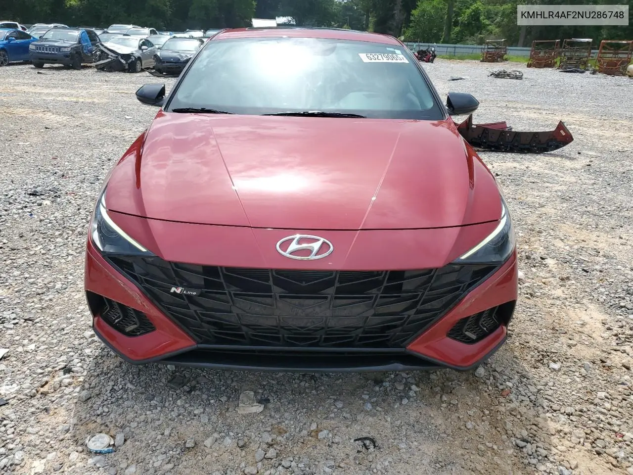 2022 Hyundai Elantra N Line VIN: KMHLR4AF2NU286748 Lot: 63279065