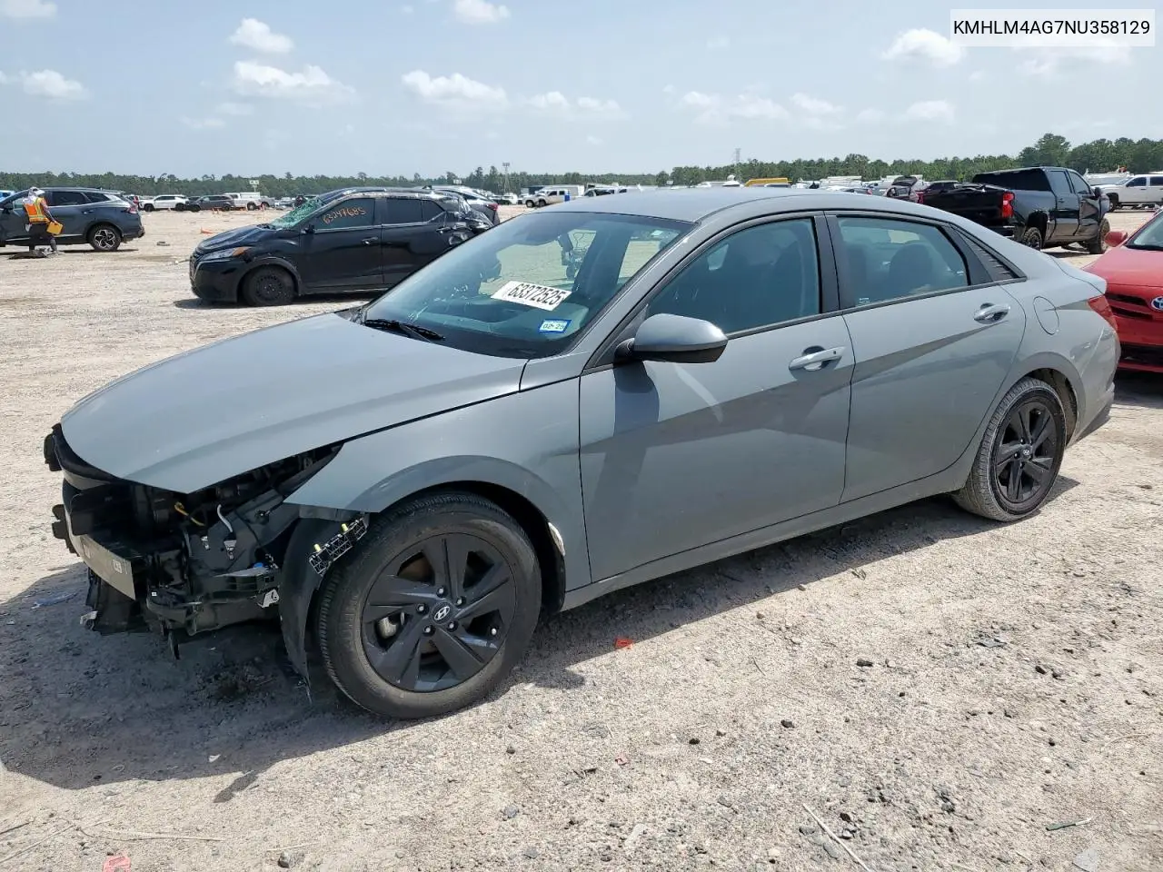 2022 Hyundai Elantra Sel VIN: KMHLM4AG7NU358129 Lot: 63372525
