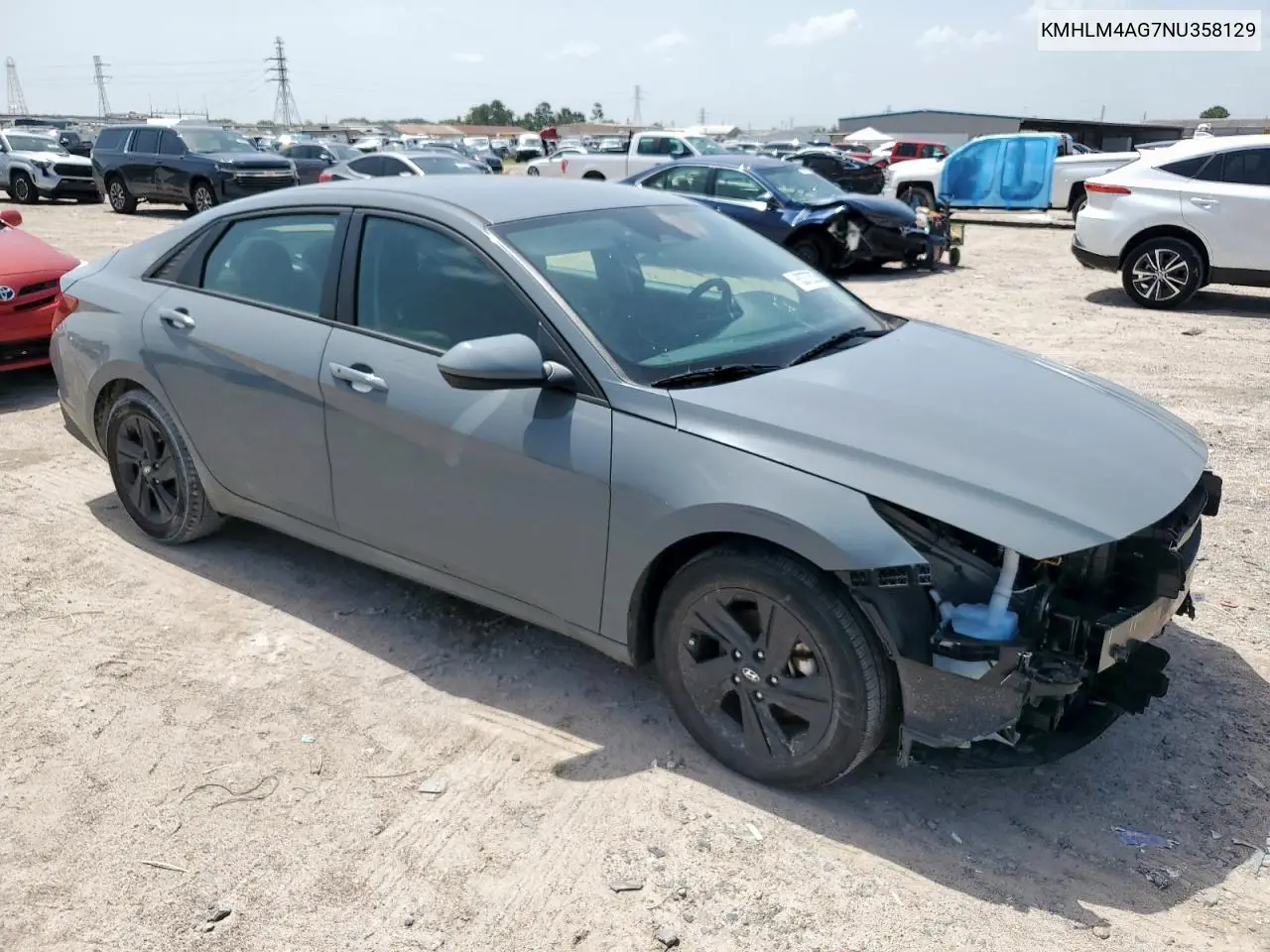 2022 Hyundai Elantra Sel VIN: KMHLM4AG7NU358129 Lot: 63372525