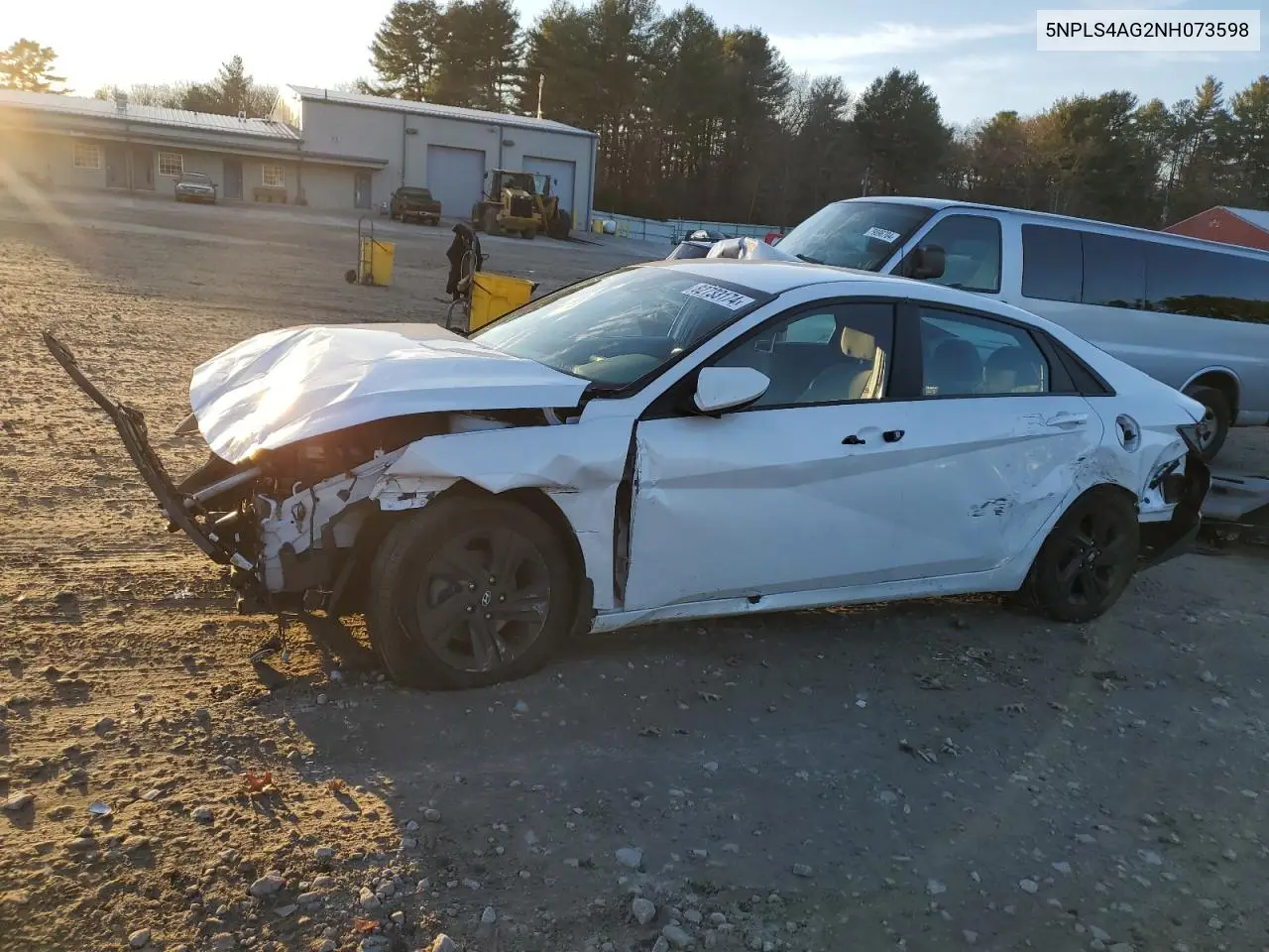 2022 Hyundai Elantra Sel VIN: 5NPLS4AG2NH073598 Lot: 82733174