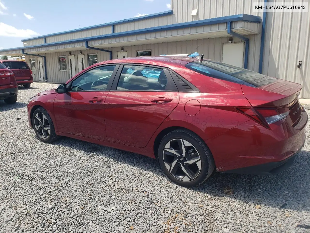 2023 Hyundai Elantra Sel VIN: KMHLS4AG7PU610843 Lot: 62484785