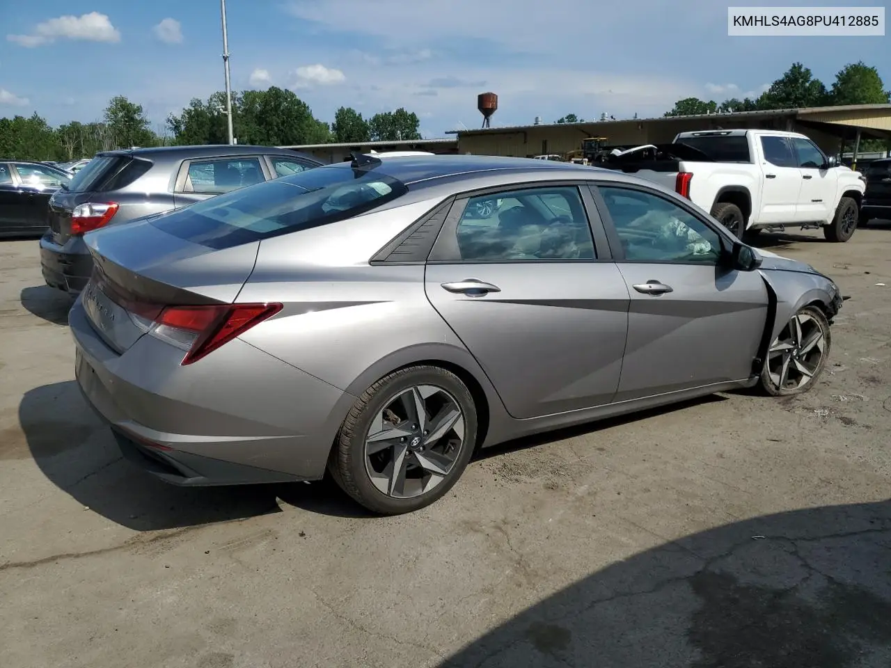2023 Hyundai Elantra Sel VIN: KMHLS4AG8PU412885 Lot: 63384625