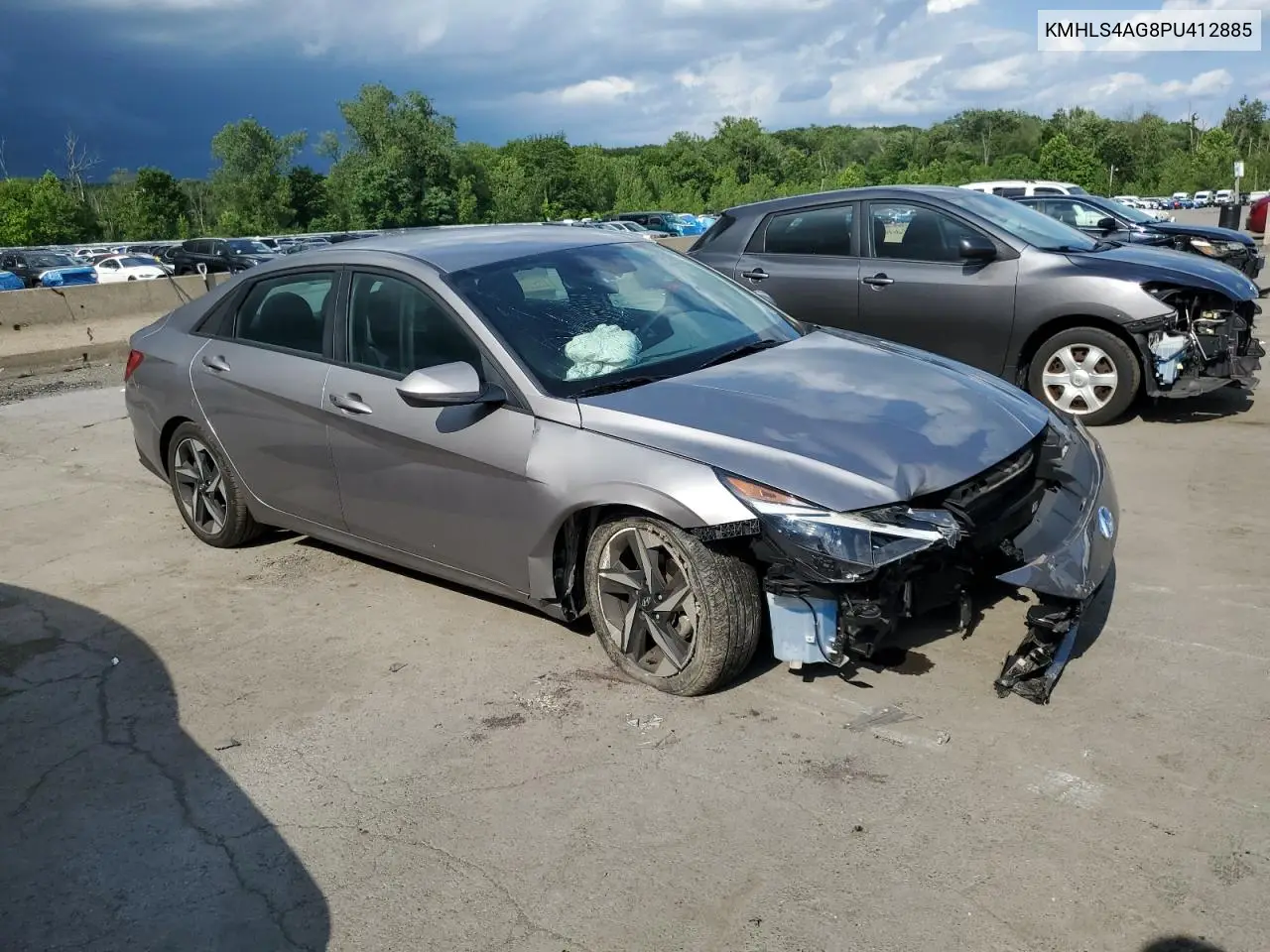 2023 Hyundai Elantra Sel VIN: KMHLS4AG8PU412885 Lot: 63384625