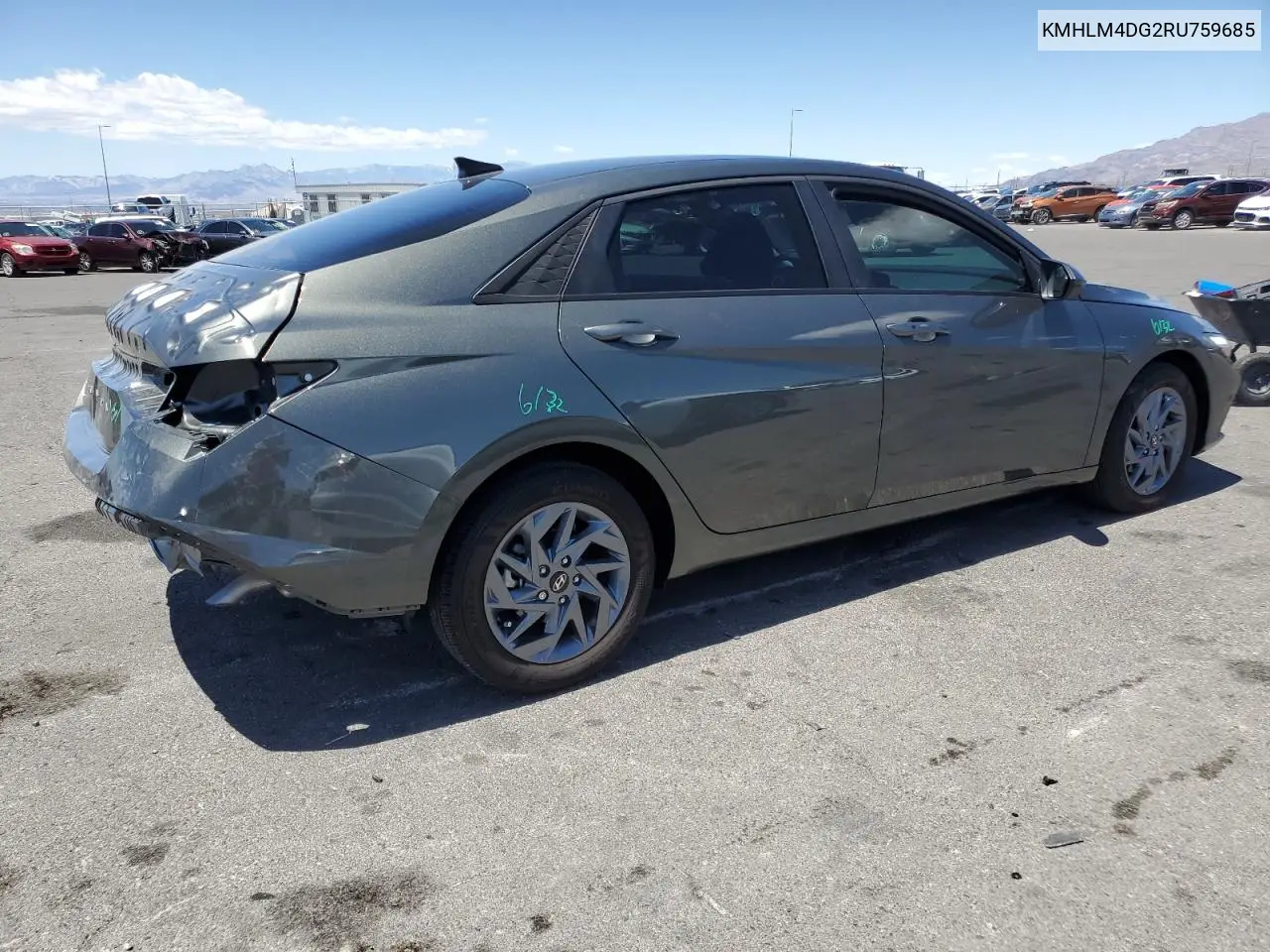 2024 Hyundai Elantra Sel VIN: KMHLM4DG2RU759685 Lot: 57078385