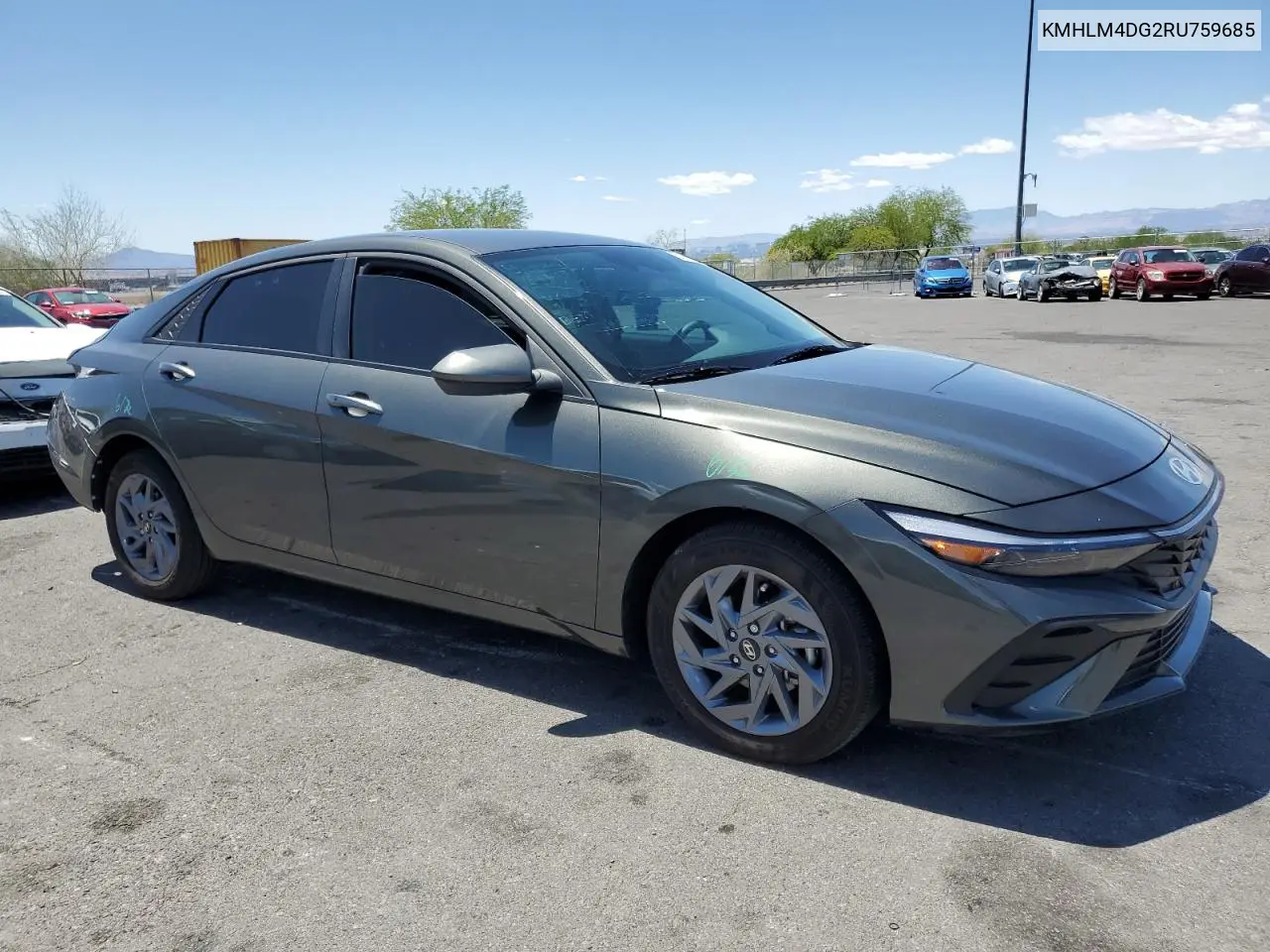 2024 Hyundai Elantra Sel VIN: KMHLM4DG2RU759685 Lot: 57078385