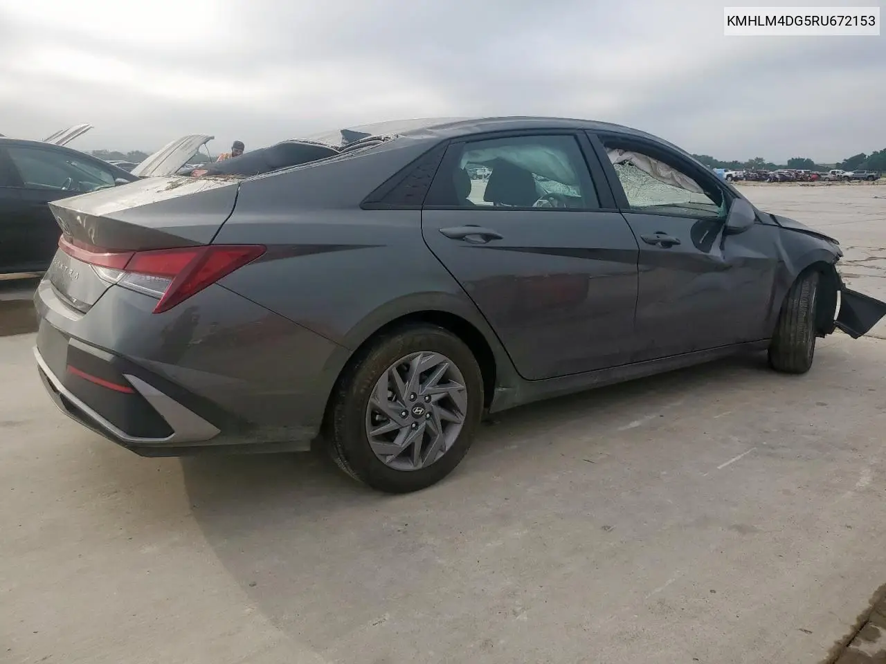 2024 Hyundai Elantra Sel VIN: KMHLM4DG5RU672153 Lot: 58100205
