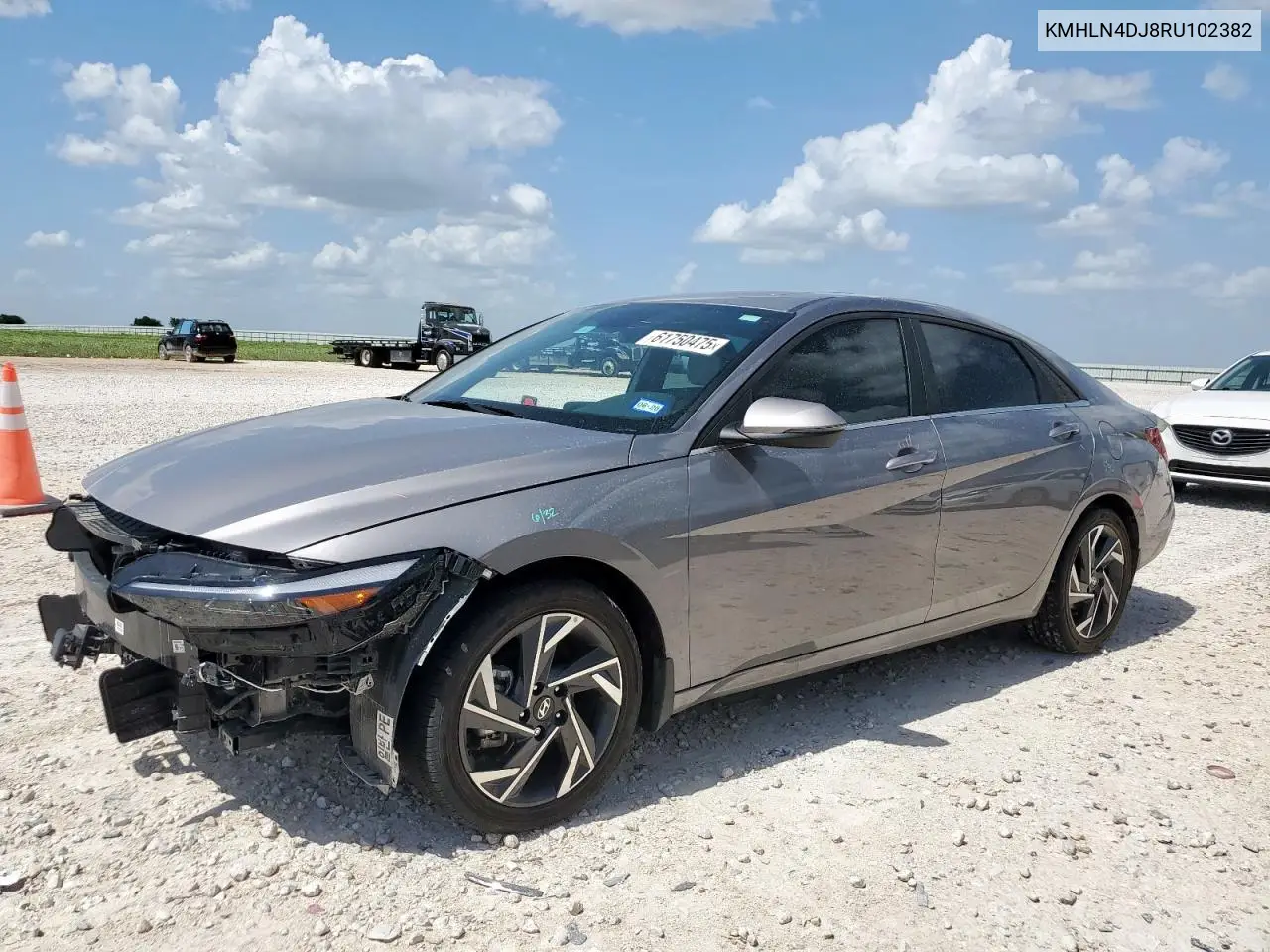 2024 Hyundai Elantra Limited VIN: KMHLN4DJ8RU102382 Lot: 61750475