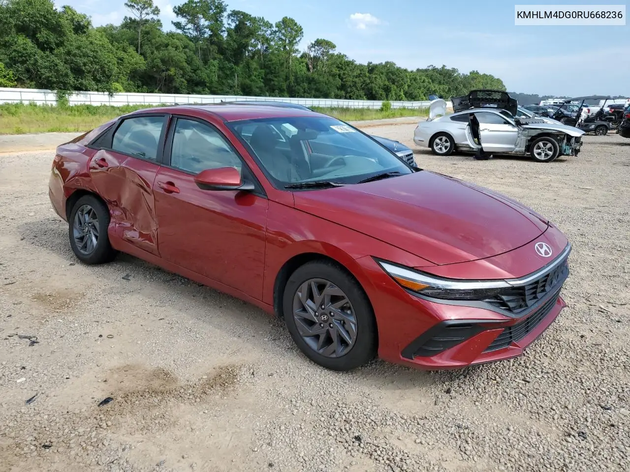 2024 Hyundai Elantra Sel VIN: KMHLM4DG0RU668236 Lot: 62101185