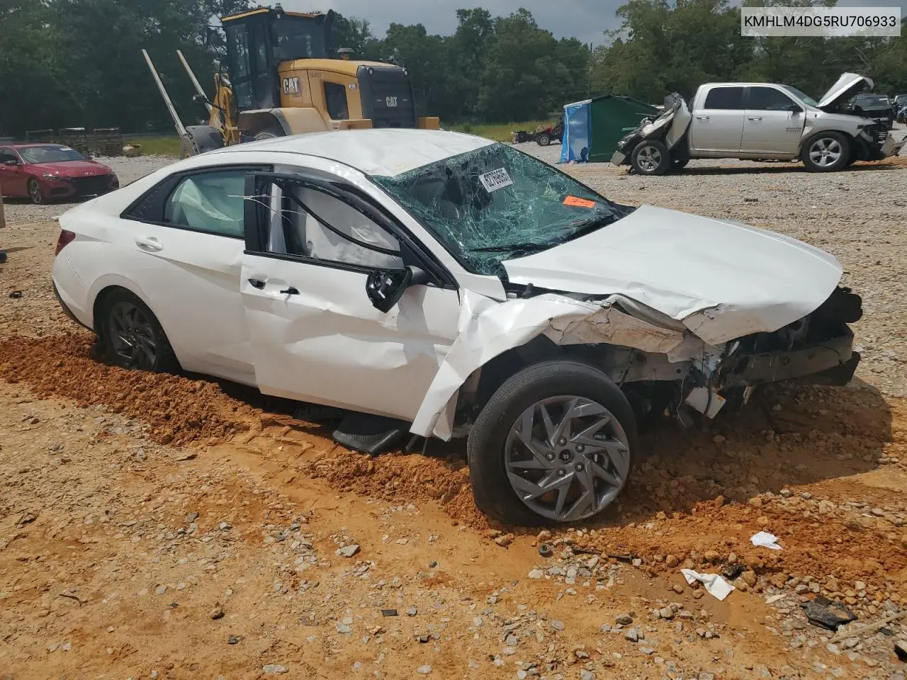 2024 Hyundai Elantra Sel VIN: KMHLM4DG5RU706933 Lot: 62769695