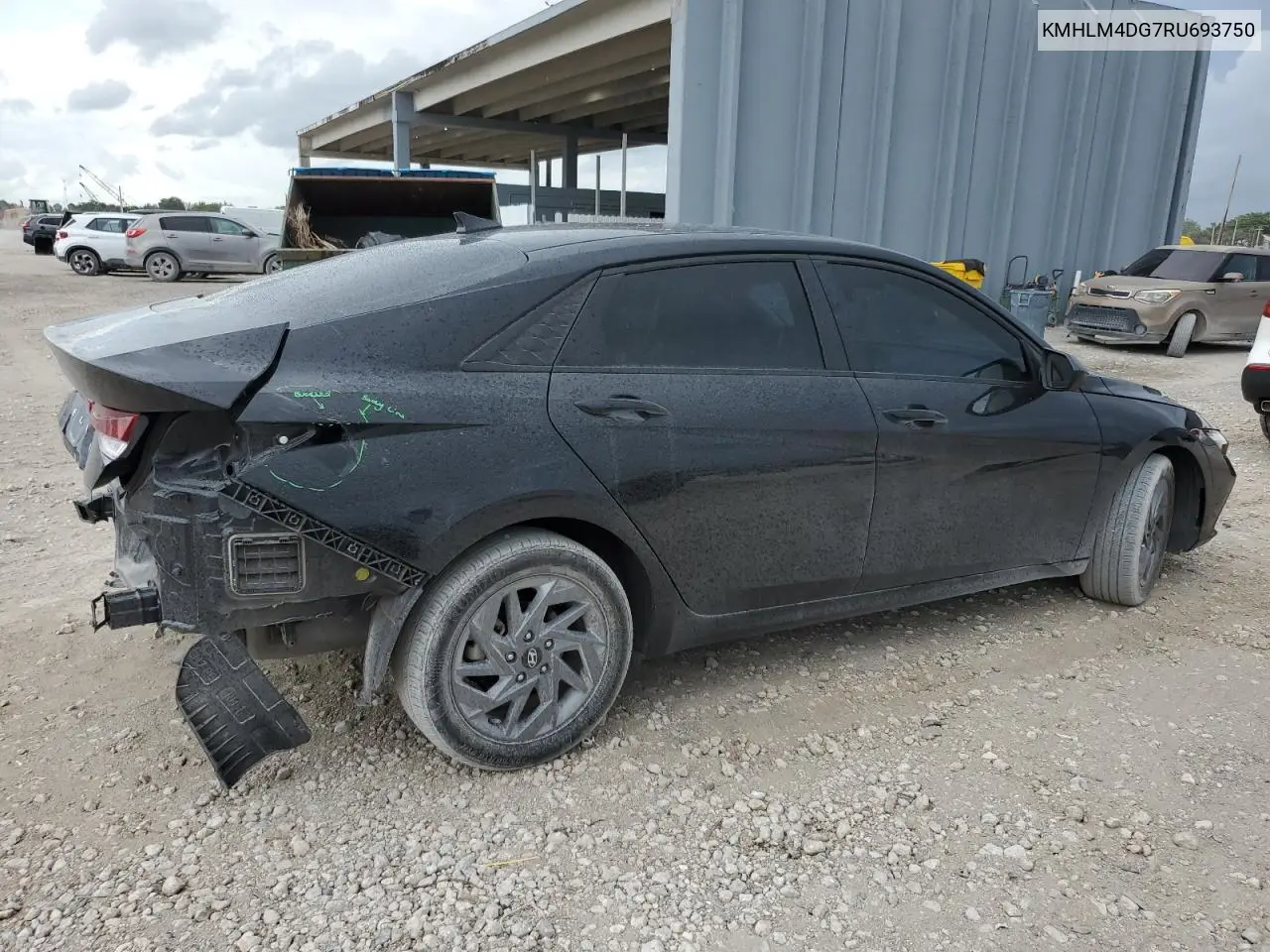 2024 Hyundai Elantra Sel VIN: KMHLM4DG7RU693750 Lot: 62909485
