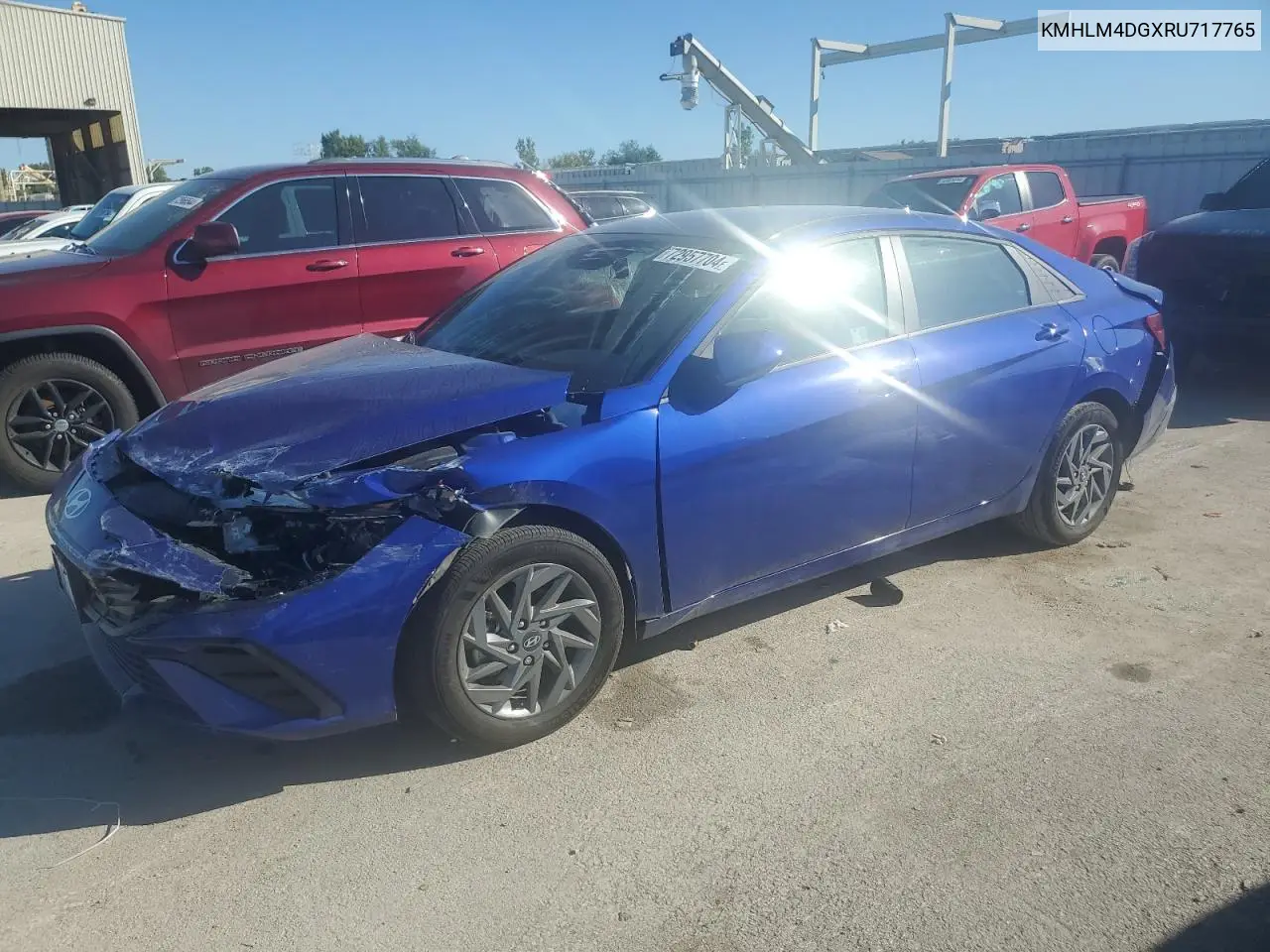 2024 Hyundai Elantra Sel VIN: KMHLM4DGXRU717765 Lot: 72957704