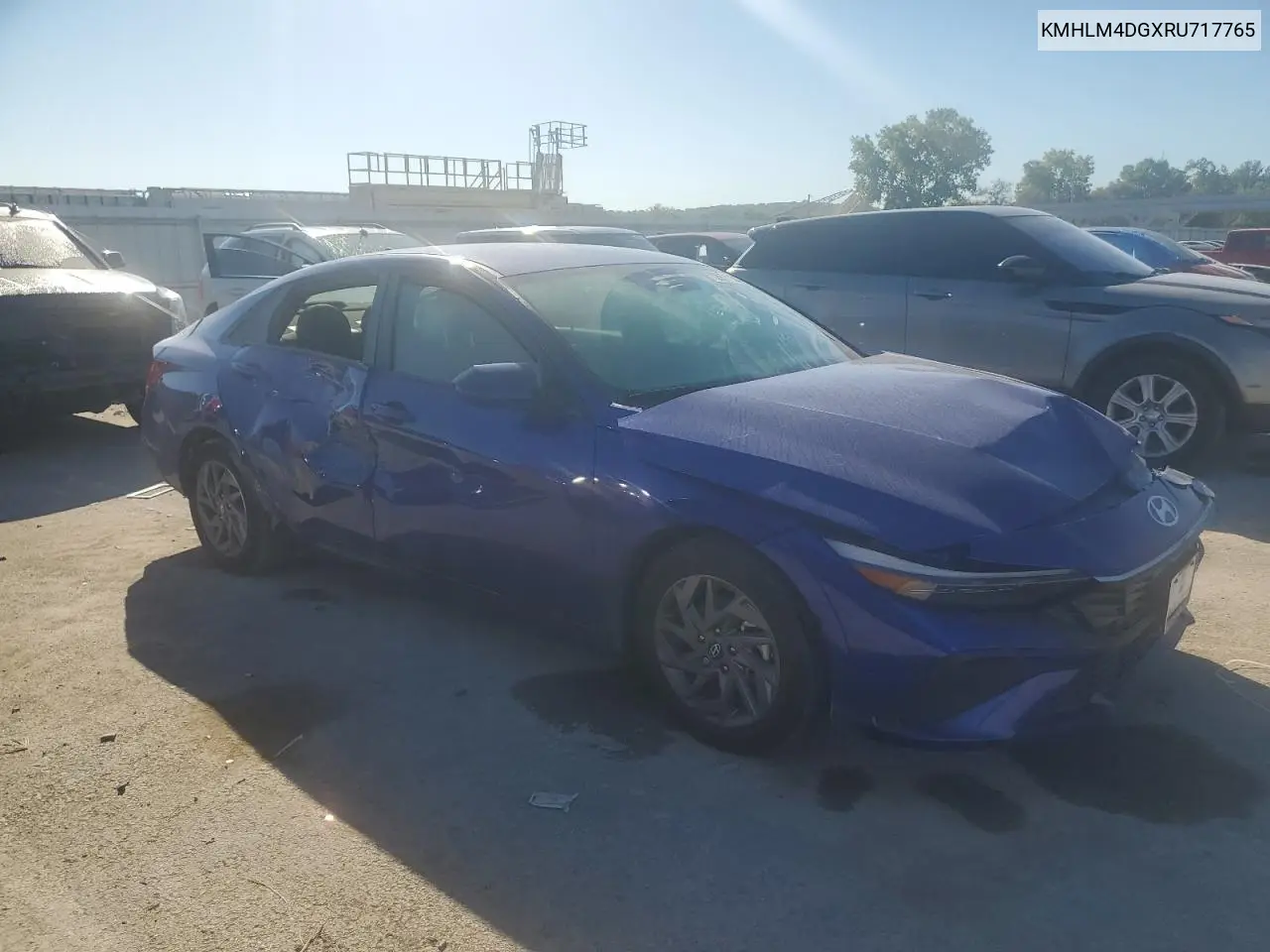 2024 Hyundai Elantra Sel VIN: KMHLM4DGXRU717765 Lot: 72957704