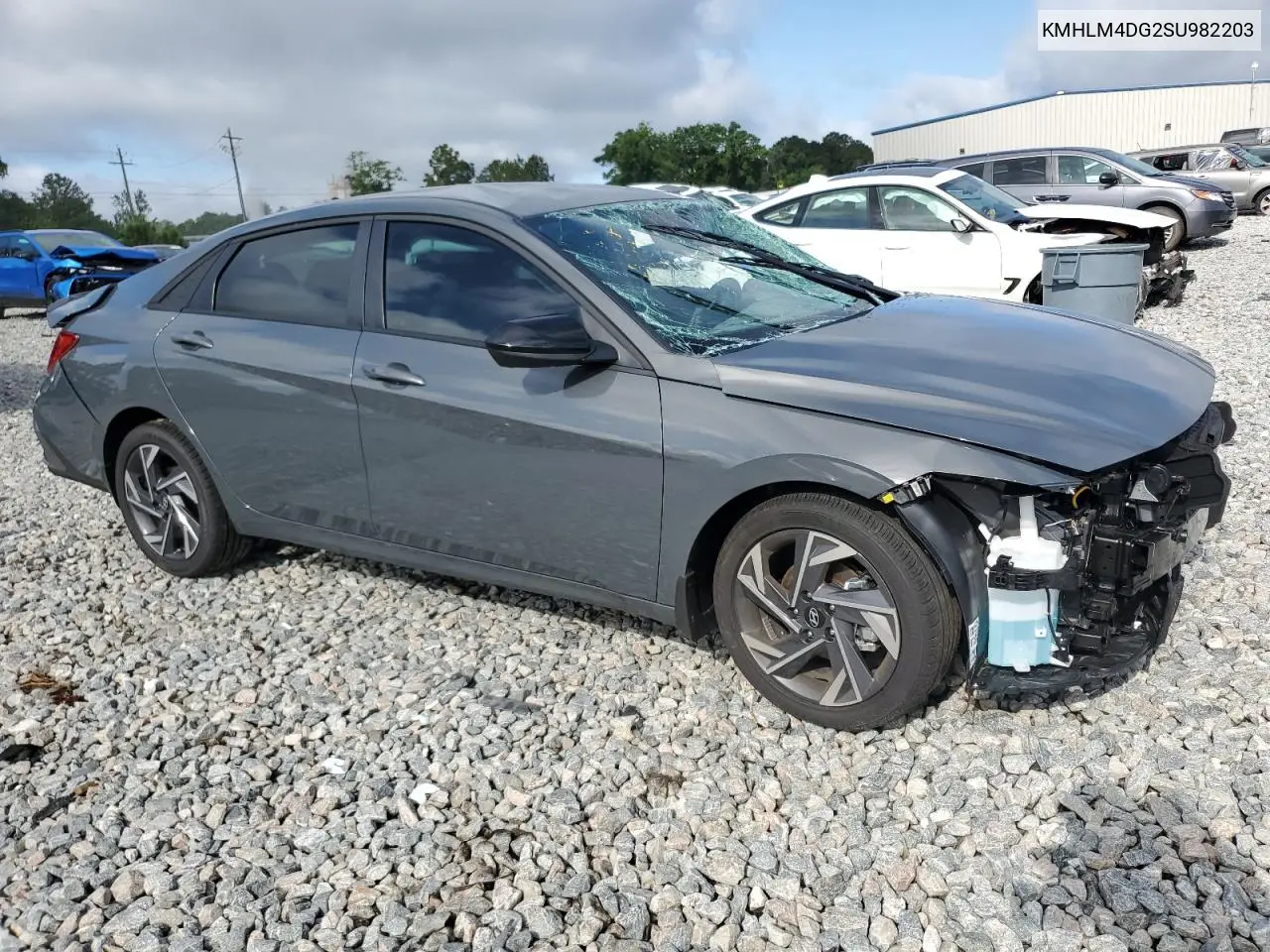 2025 Hyundai Elantra Sel Sport VIN: KMHLM4DG2SU982203 Lot: 58993395