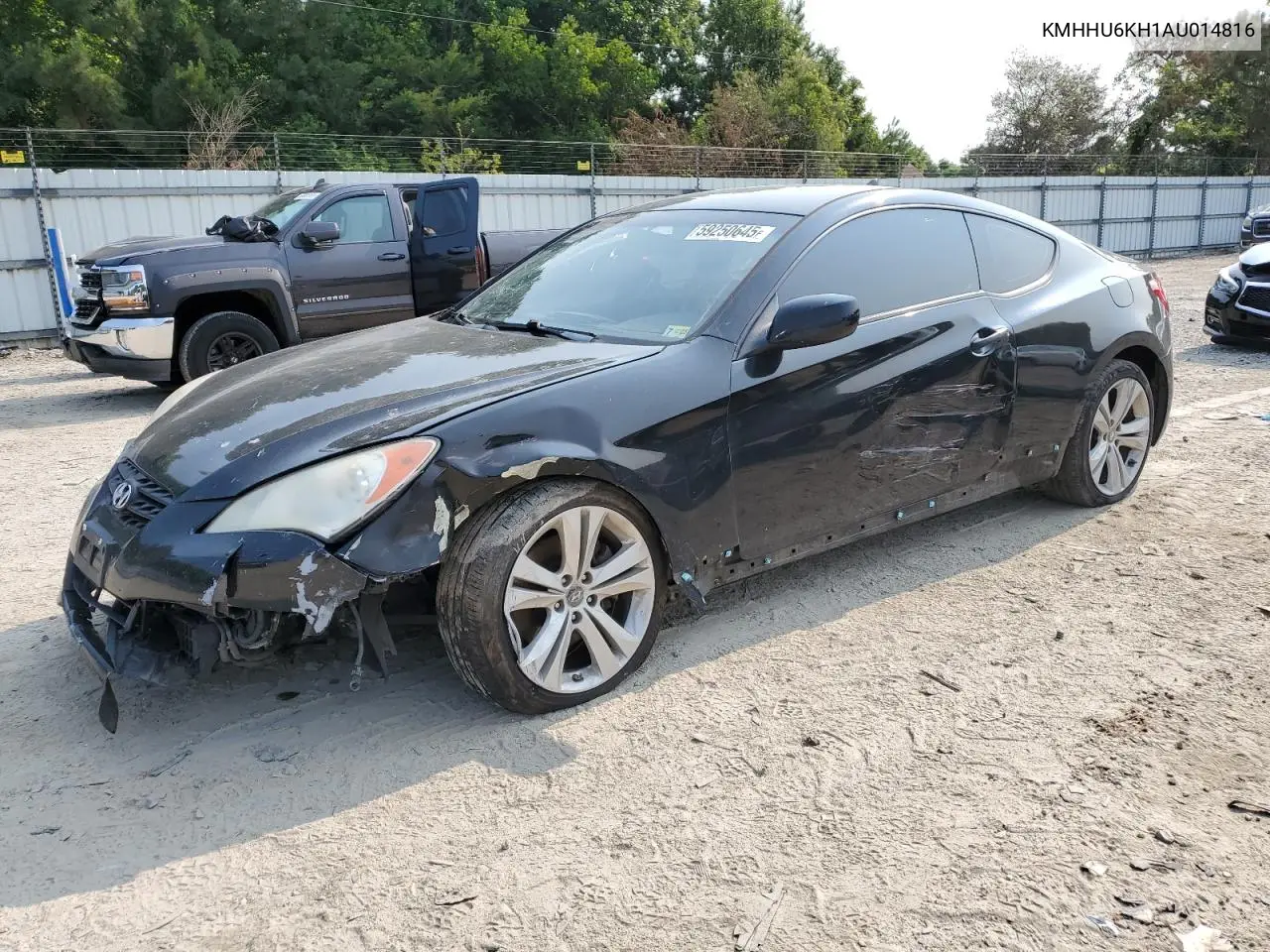 2010 Hyundai Genesis Coupe 3.8L VIN: KMHHU6KH1AU014816 Lot: 59250645