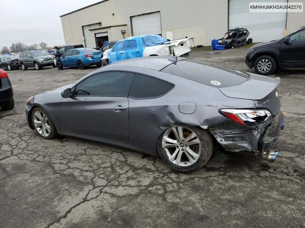 2010 Hyundai Genesis Coupe 3.8L VIN: KMHHU6KH2AU042270 Lot: 82710674