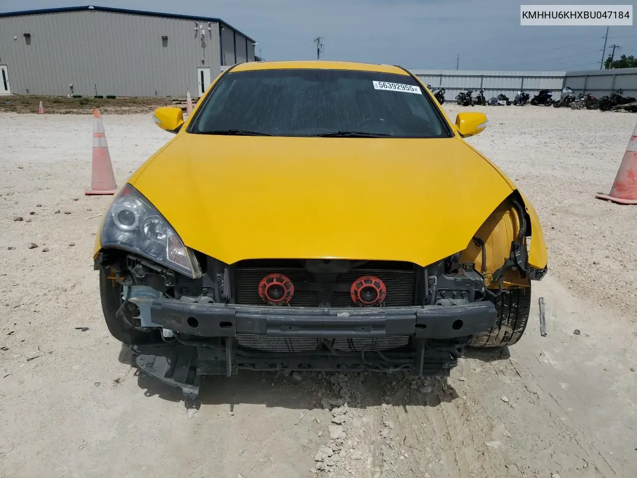 2011 Hyundai Genesis Coupe 3.8L VIN: KMHHU6KHXBU047184 Lot: 56392955