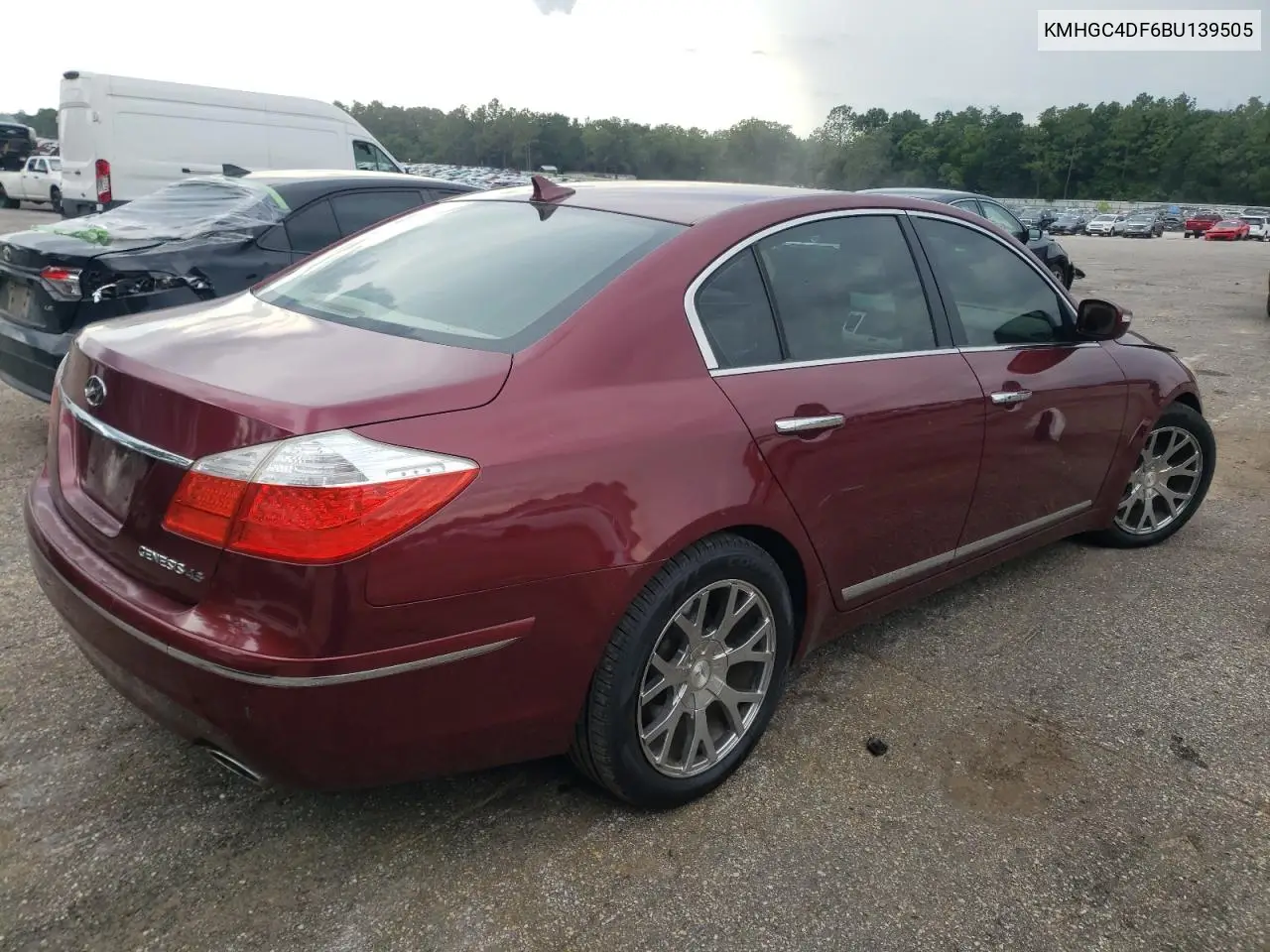 2011 Hyundai Genesis 4.6L VIN: KMHGC4DF6BU139505 Lot: 62562625