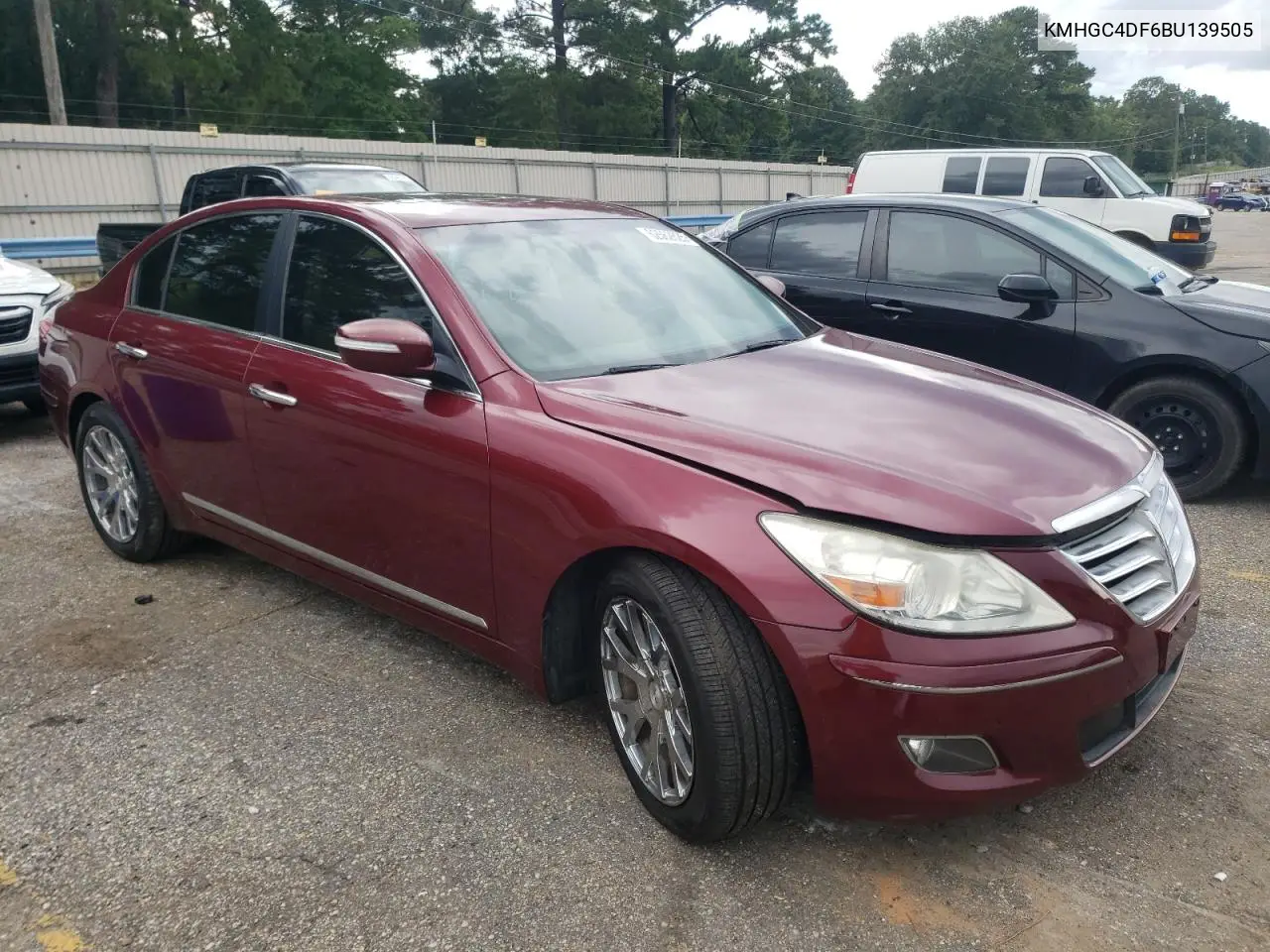 2011 Hyundai Genesis 4.6L VIN: KMHGC4DF6BU139505 Lot: 62562625