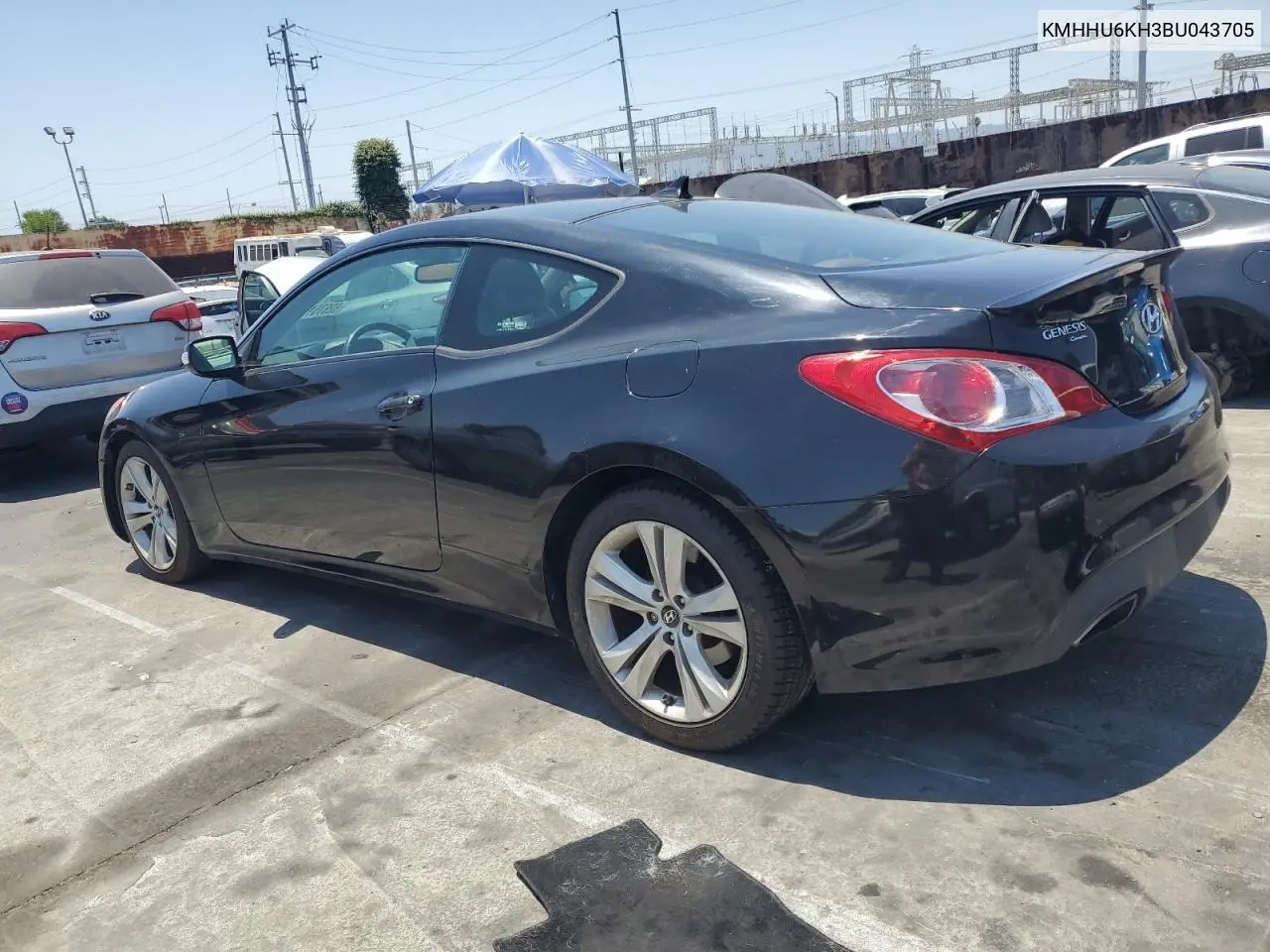 2011 Hyundai Genesis Coupe 3.8L VIN: KMHHU6KH3BU043705 Lot: 62675195