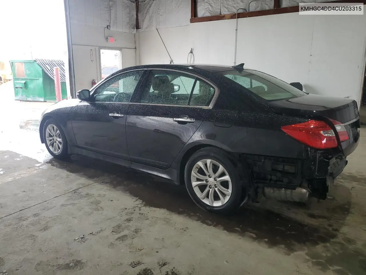 2012 Hyundai Genesis 3.8L VIN: KMHGC4DD4CU203315 Lot: 51670355