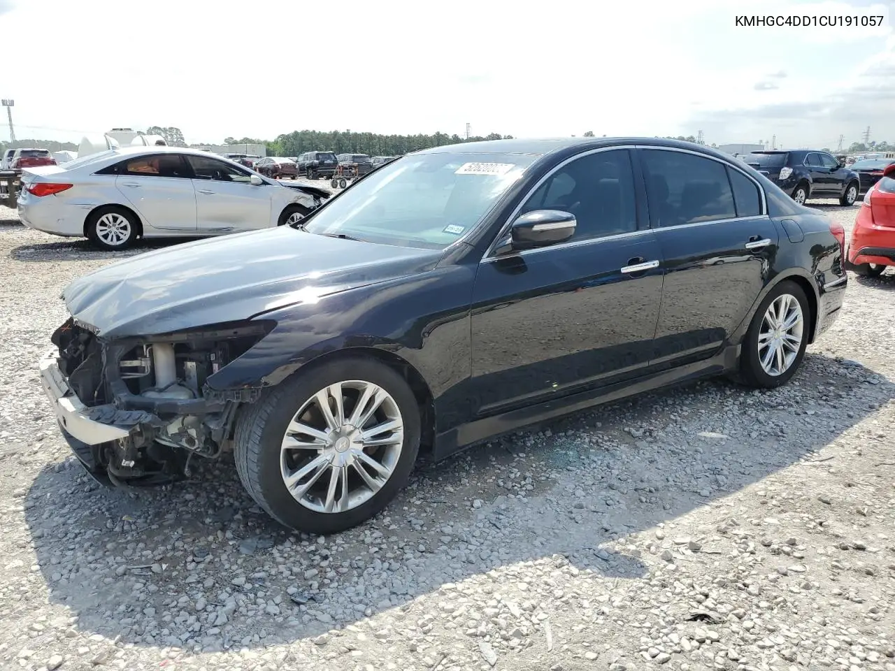 2012 Hyundai Genesis 3.8L VIN: KMHGC4DD1CU191057 Lot: 52620085
